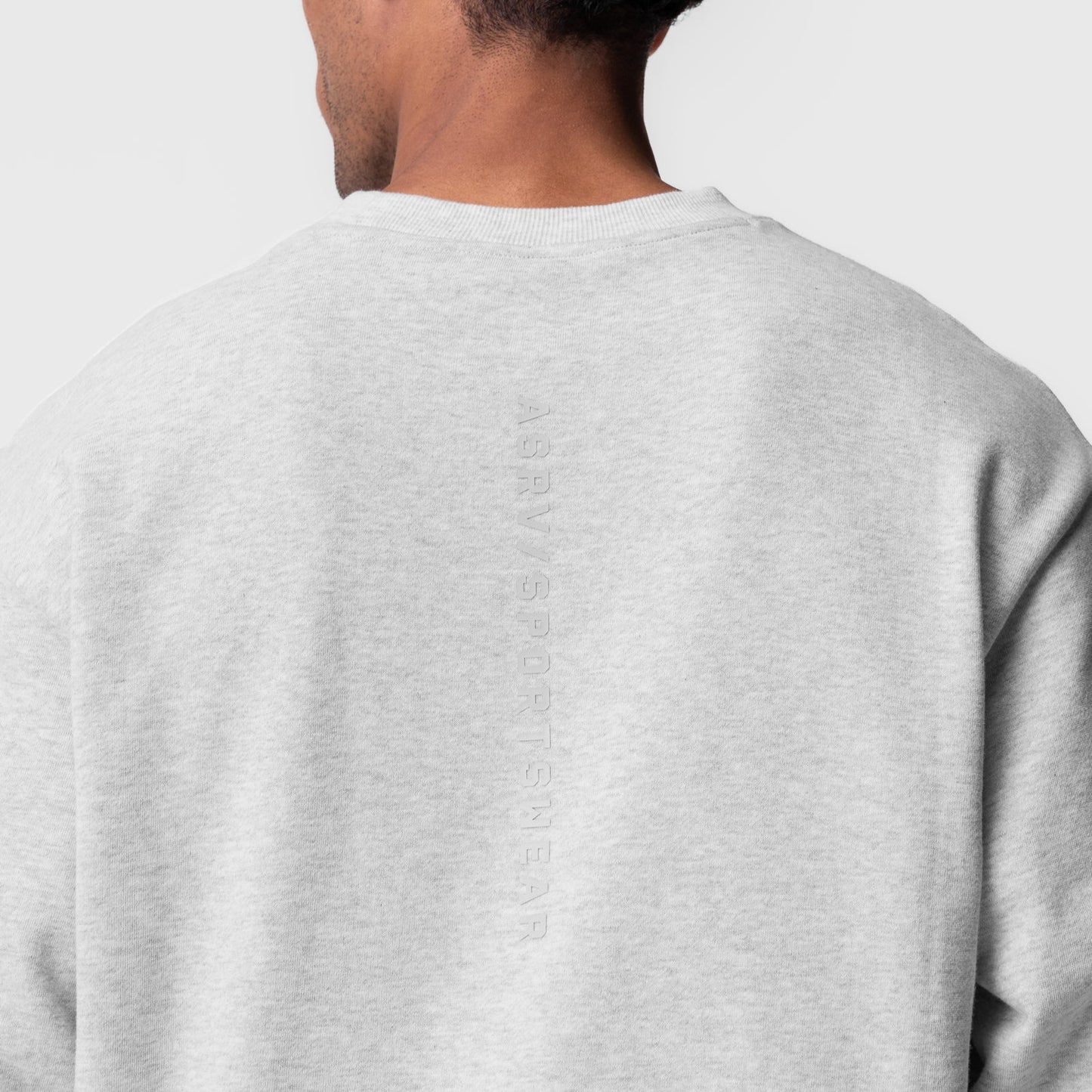 0984. Herringbone Terry Crewneck Heather Grey | ASRV for sale