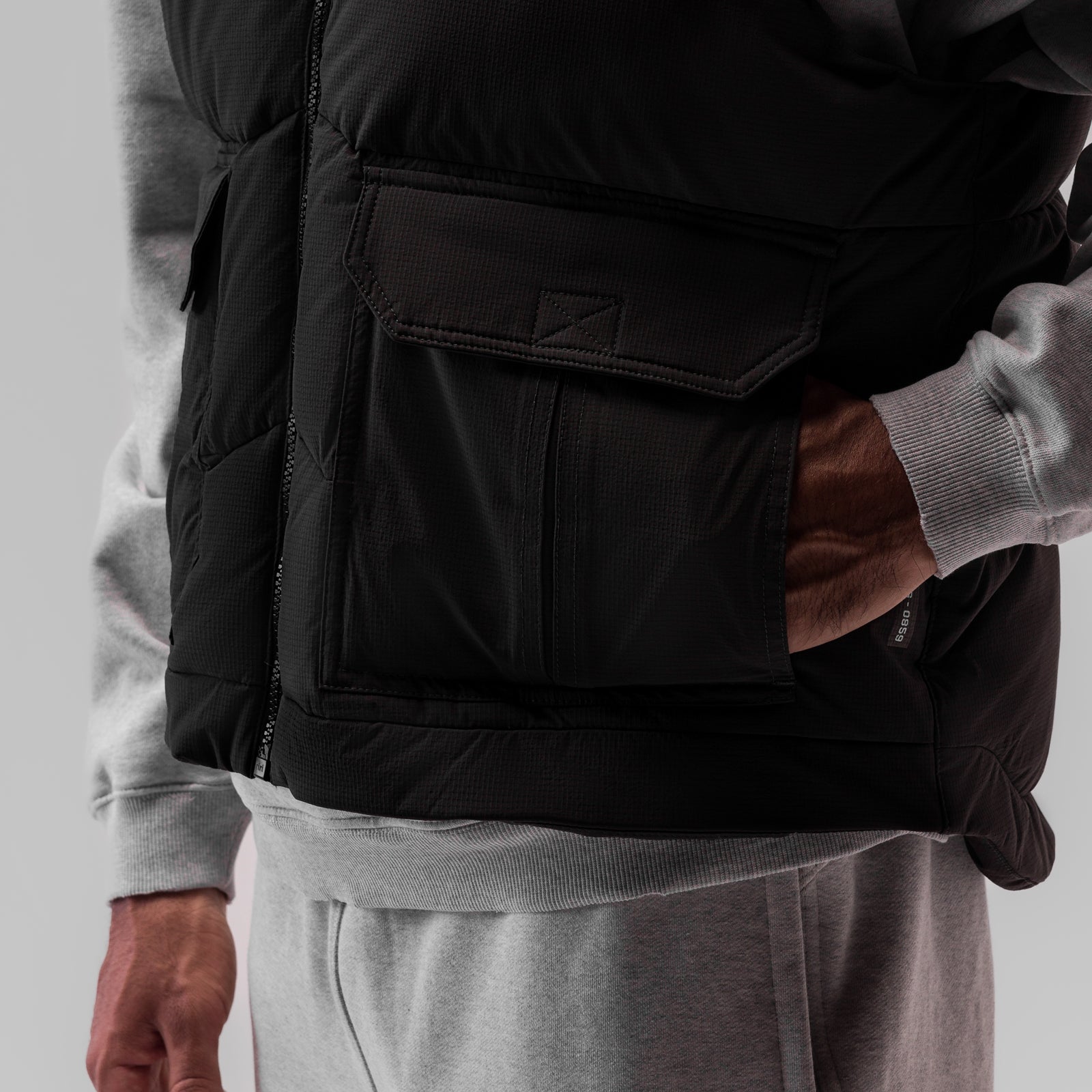 0859. Ripstop Insulated Puffer Gilet Black | ASRV US