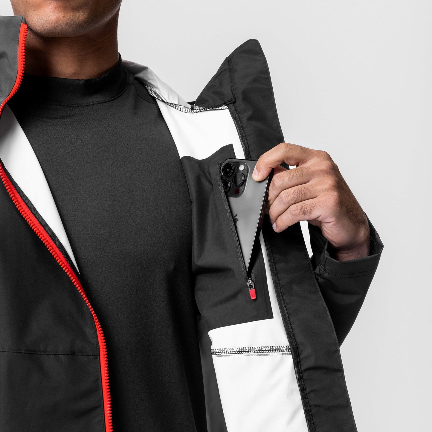 0678. Hipora® AQUAzip® Tech Parka Black | ASRV sale