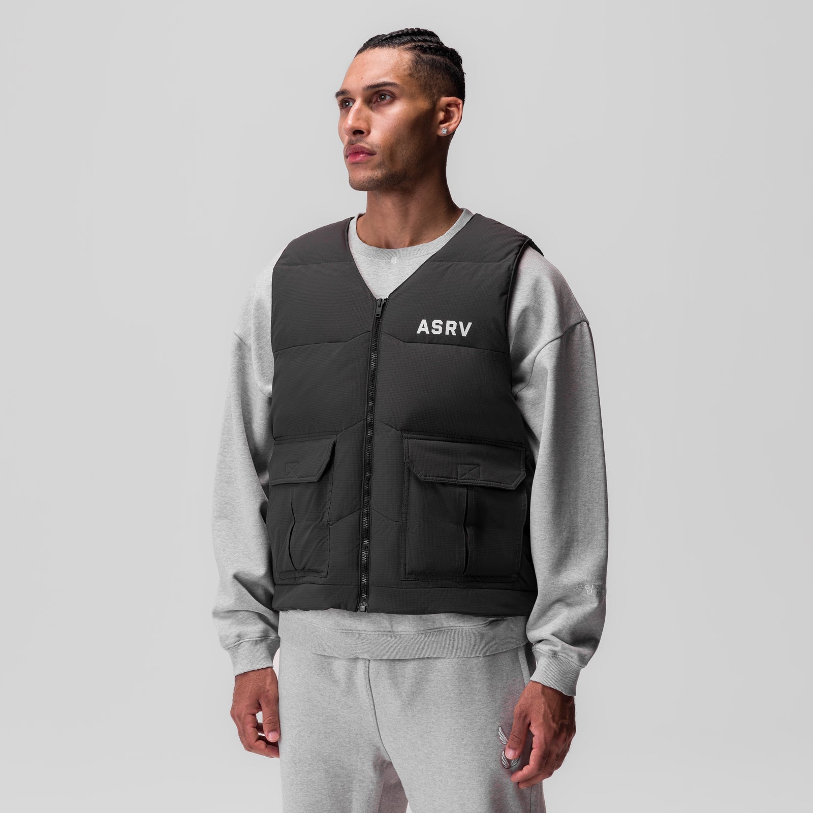 0859. Ripstop Insulated Puffer Gilet Space Grey | ASRV Online