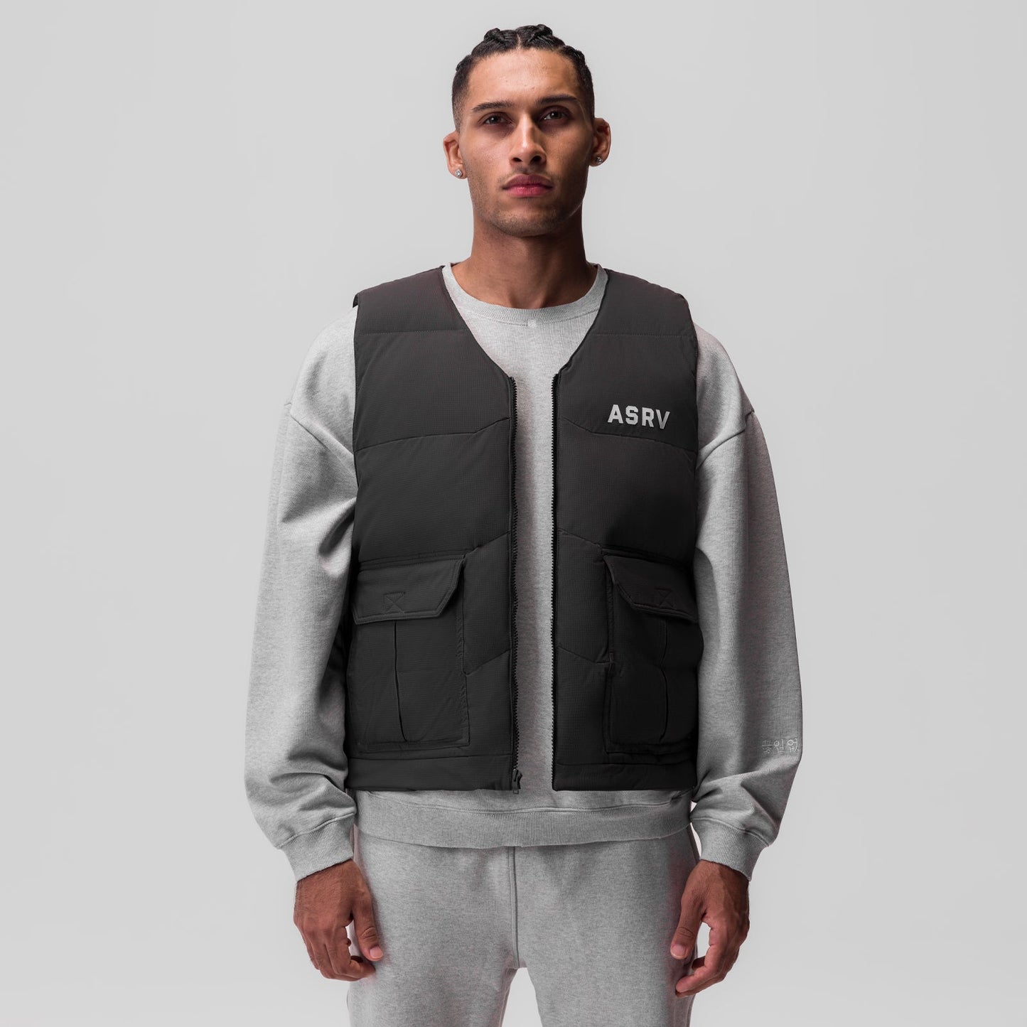 0859. Ripstop Insulated Puffer Gilet Space Grey | ASRV Online