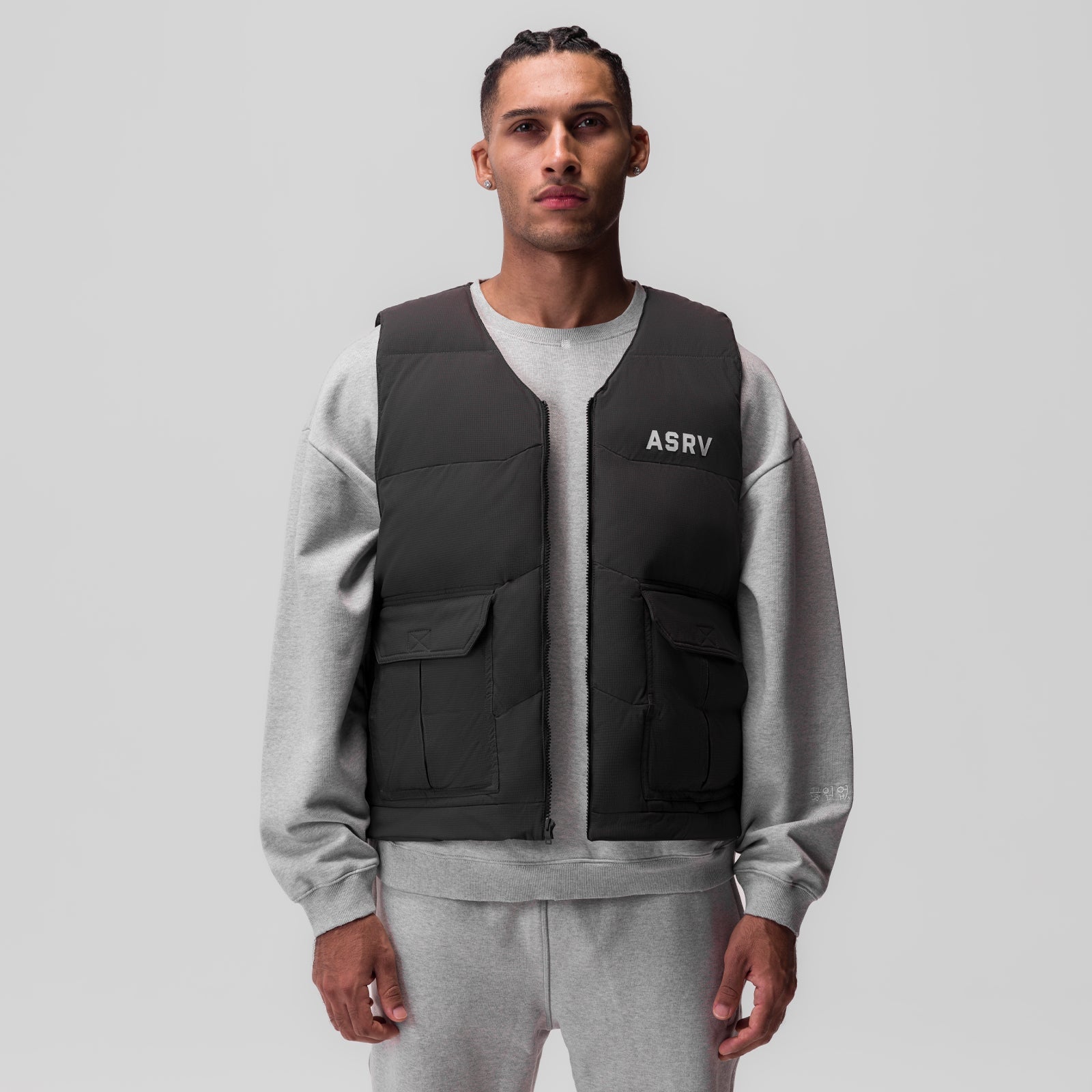 0859. Ripstop Insulated Puffer Gilet Space Grey | ASRV Online
