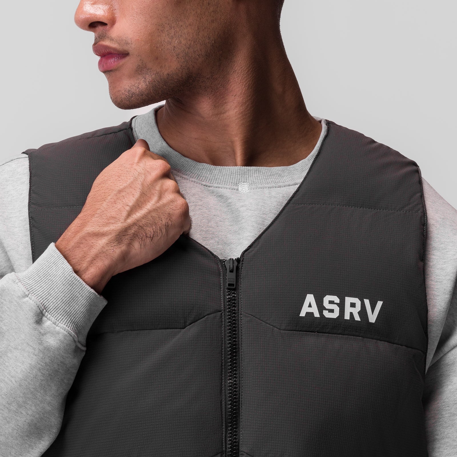 0859. Ripstop Insulated Puffer Gilet Space Grey | ASRV Online