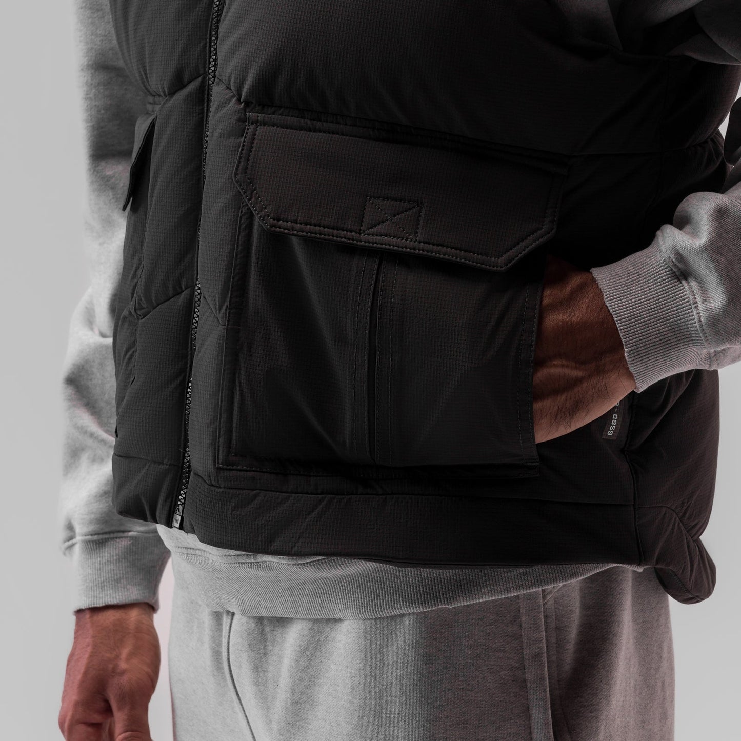 0859. Ripstop Insulated Puffer Gilet Space Grey | ASRV Online