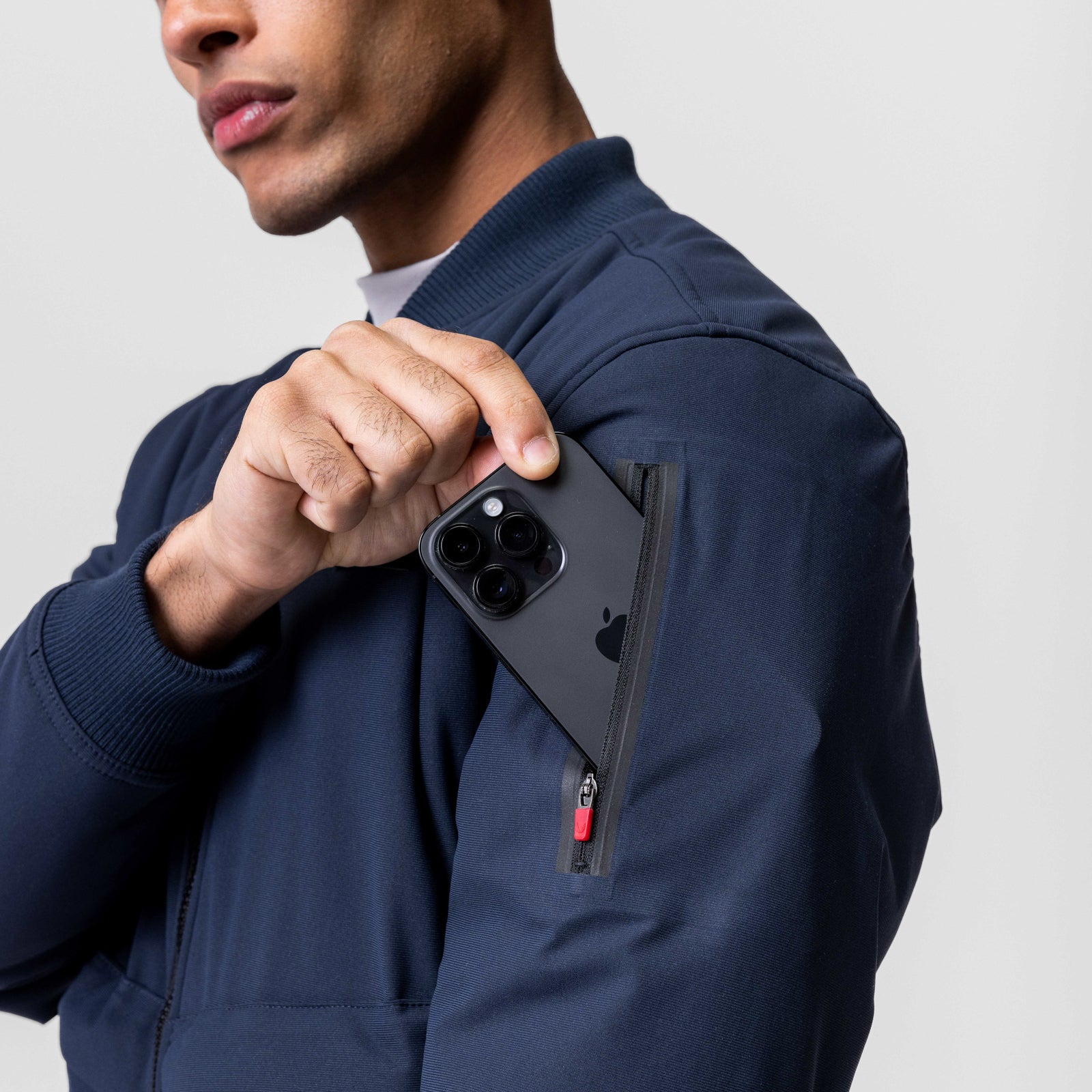 0677. Kinterra™ Weatherproof Bomber Jacket Navy | ASRV on sale