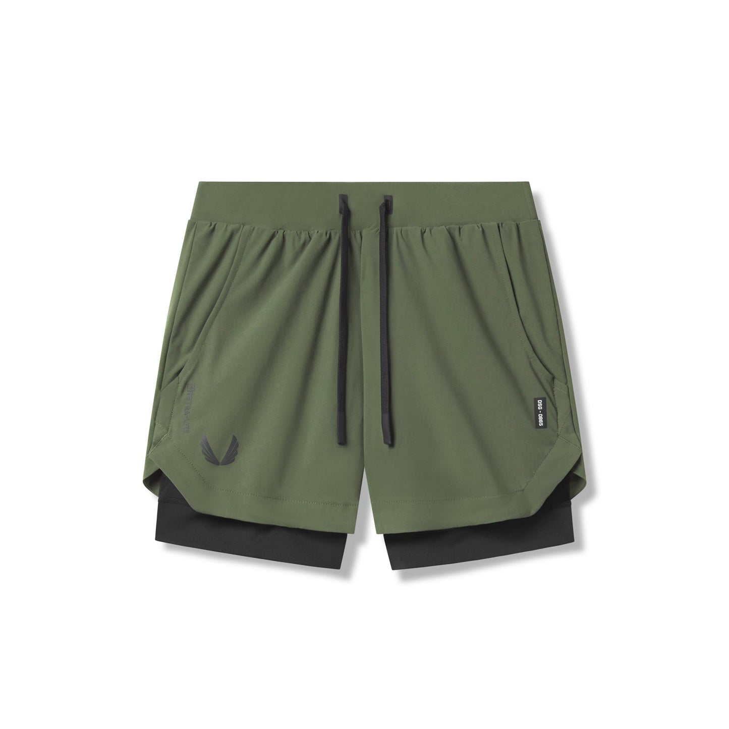 0865. Tetra-Lite® 5" Liner Short Olive "Wings"/Black | ASRV US
