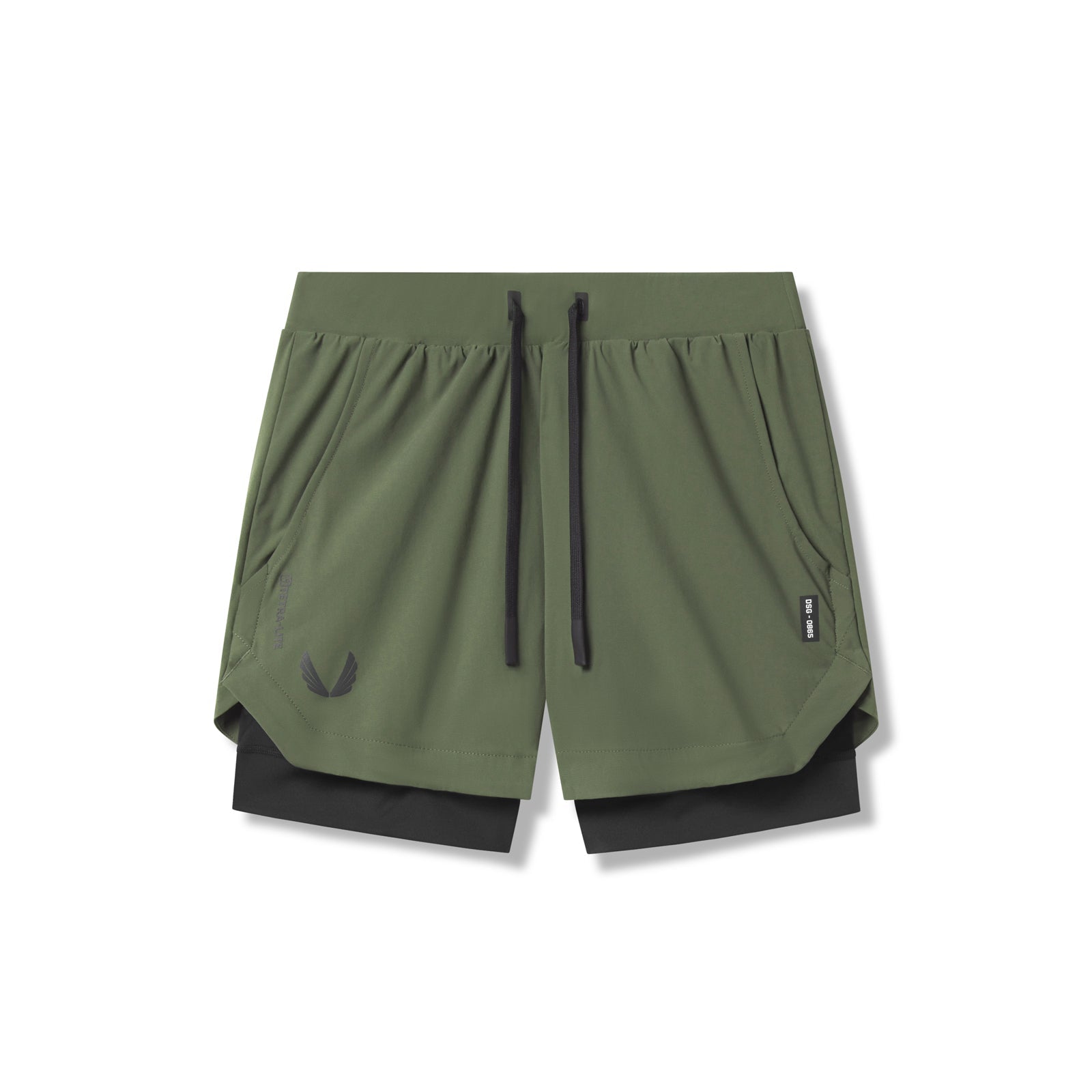 0865. Tetra-Lite® 5" Liner Short Olive "Wings"/Black | ASRV US