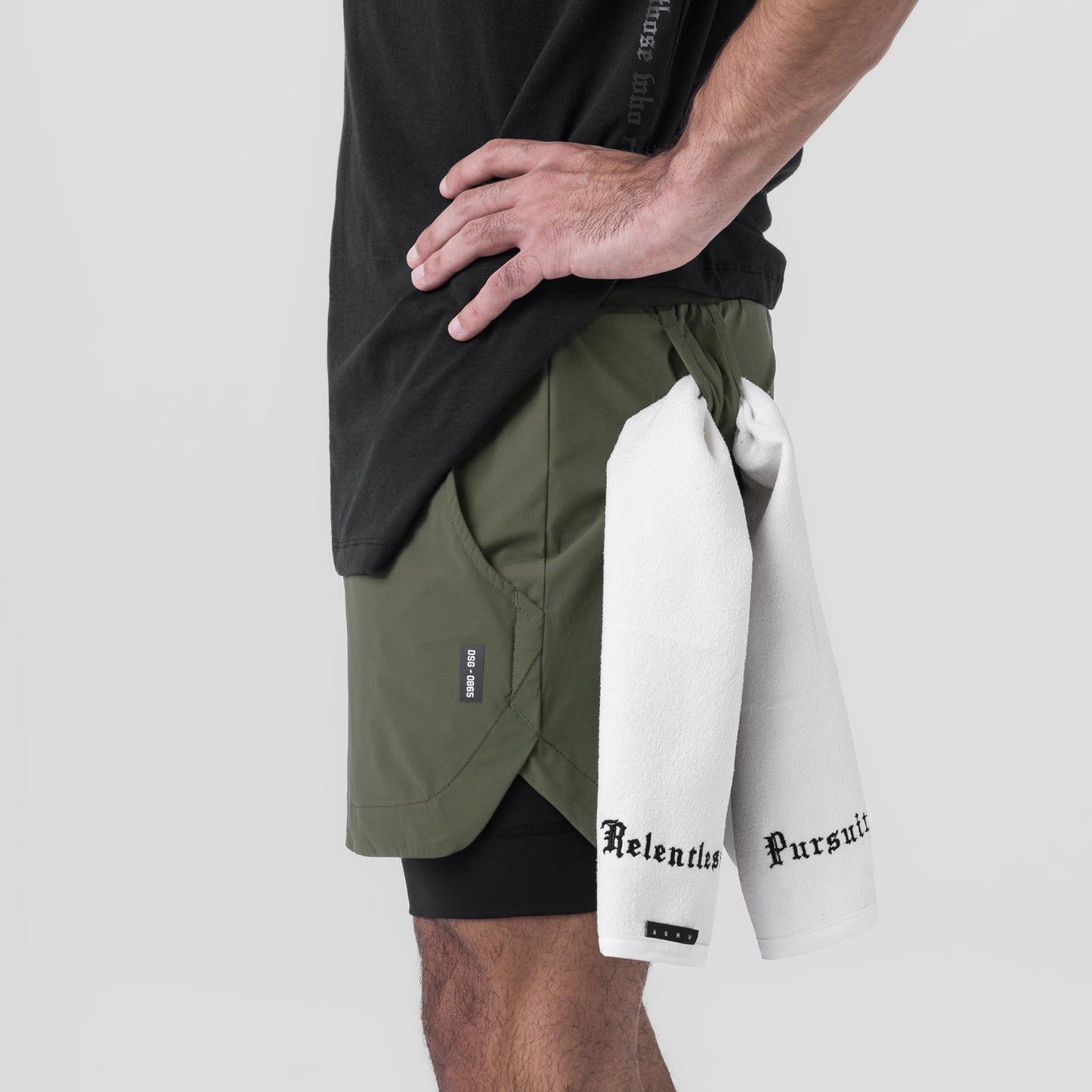 0865. Tetra-Lite® 5" Liner Short Olive "Wings"/Black | ASRV US