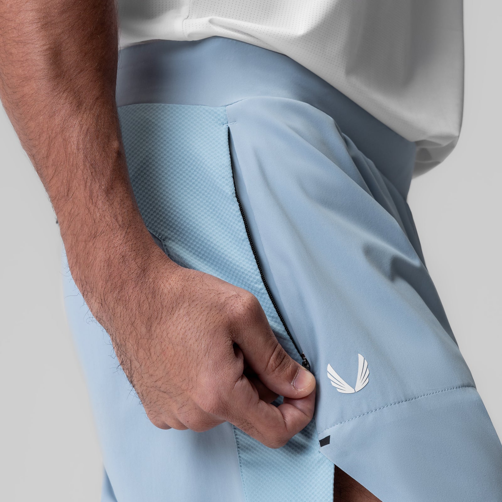 1064. Tetra-Lite® 6" Bonded Training Short Light Sky | ASRV US