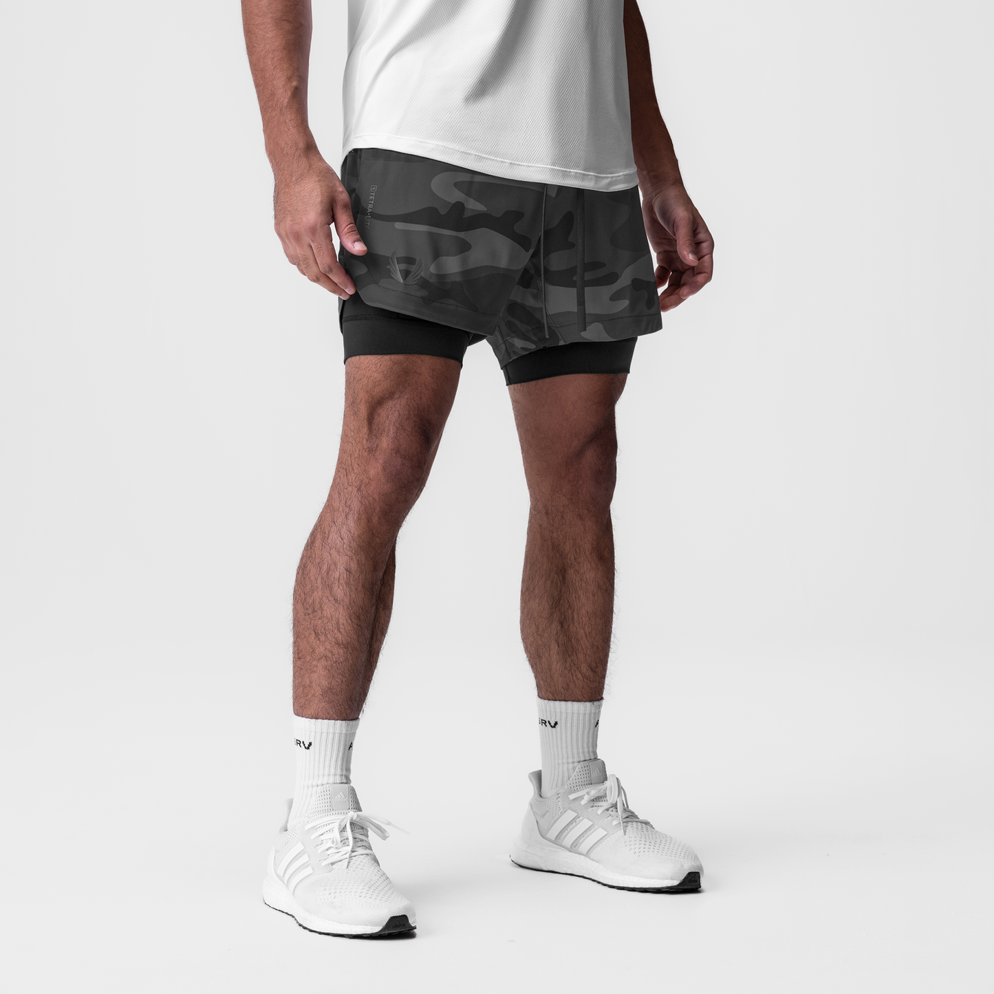 0866. Tetra-Lite® 7" Liner Short Black Camo "Wings"/Black | ASRV on sale