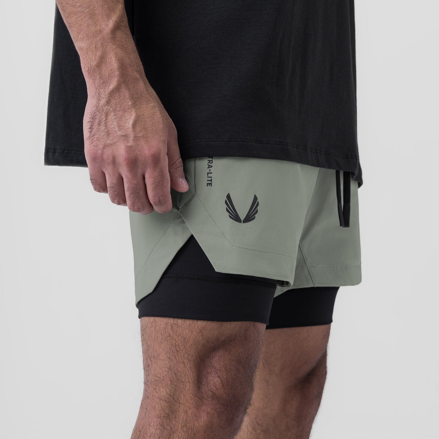 0865. Tetra-Lite® 5" Liner Short Sage "Wings"/Black | ASRV US