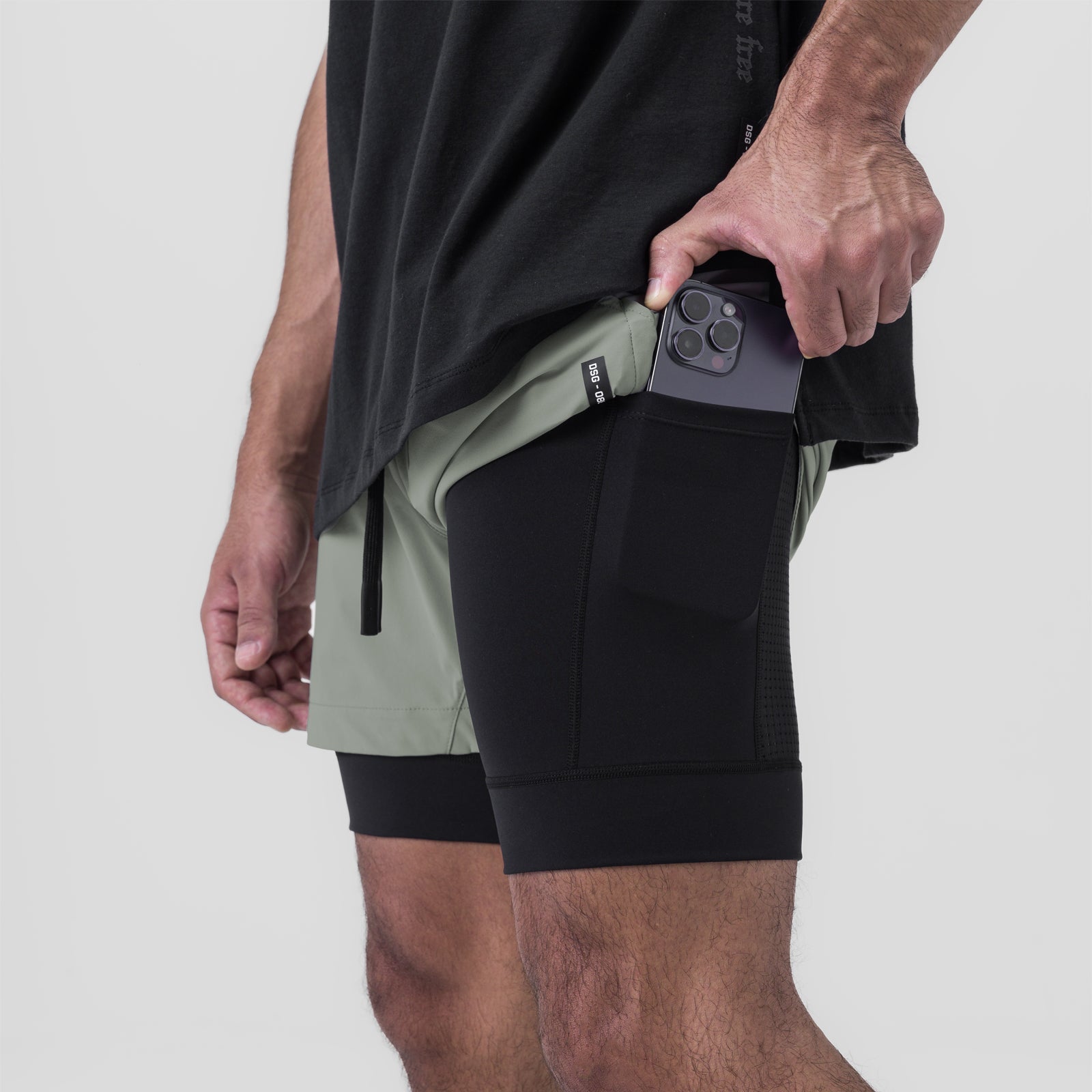 0865. Tetra-Lite® 5" Liner Short Sage "Wings"/Black | ASRV US