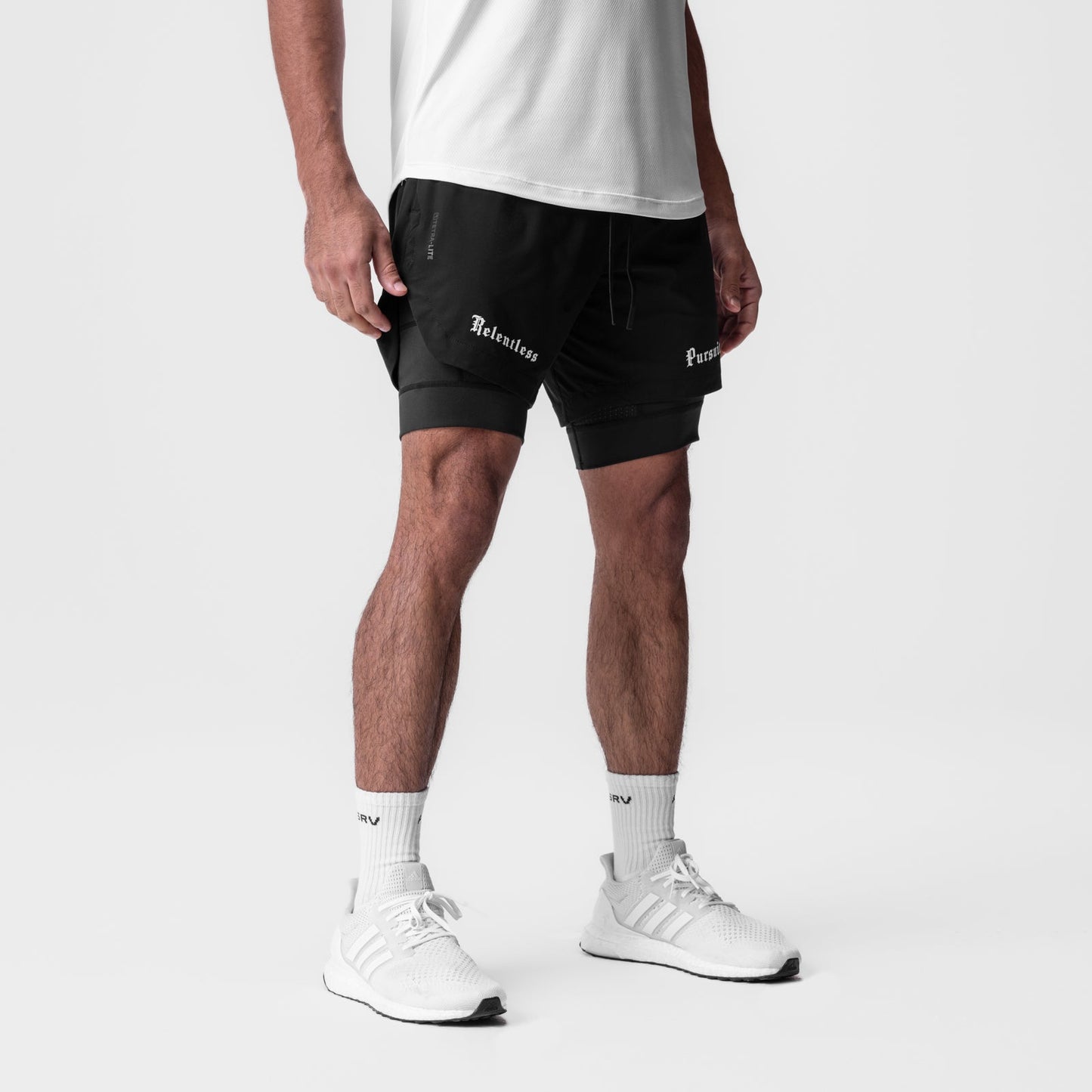 0866. Tetra-Lite® 7" Liner Short Black "RP"/Black | ASRV on sale