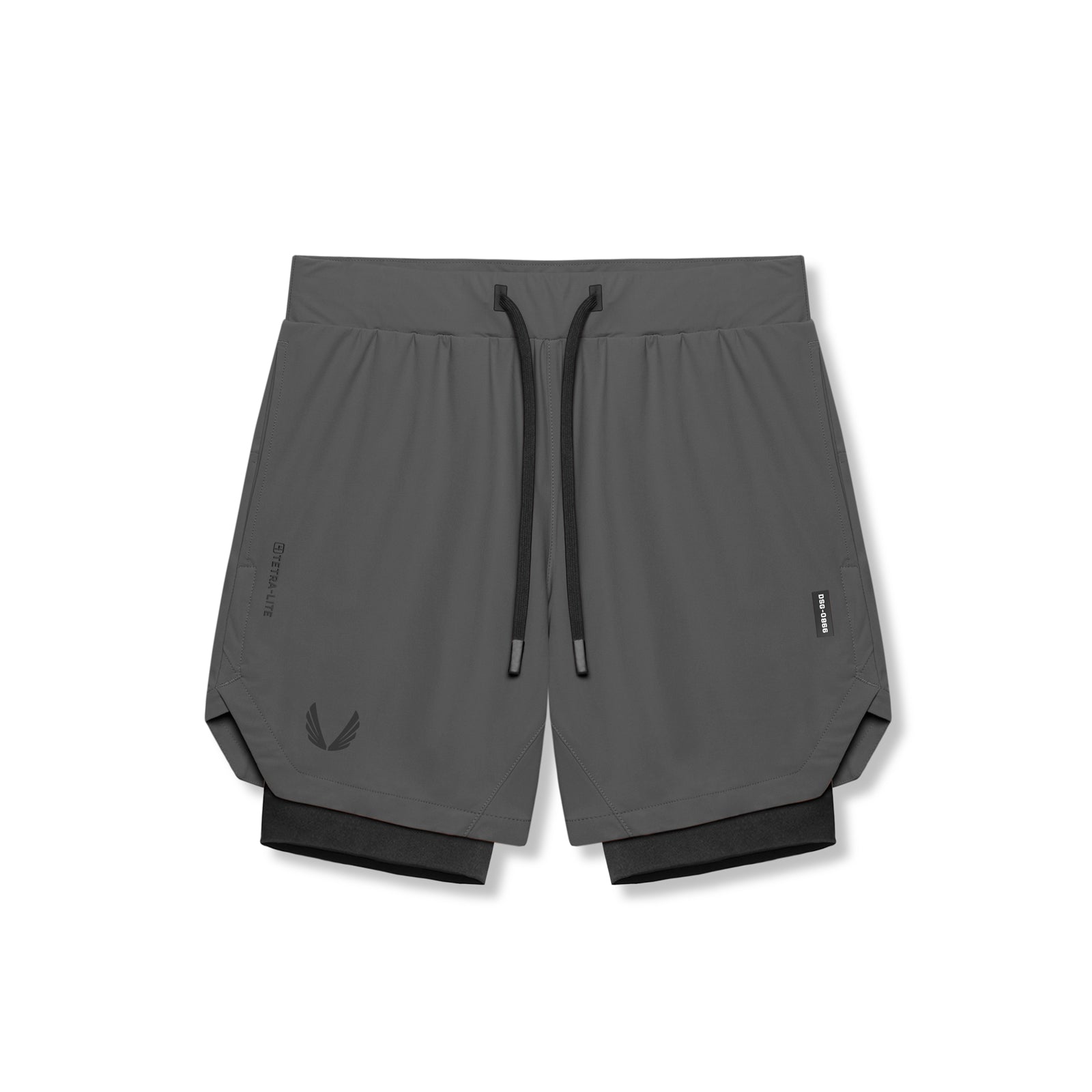 0866. Tetra-Lite® 7" Liner Short Space Grey "Wings"/Black | ASRV US