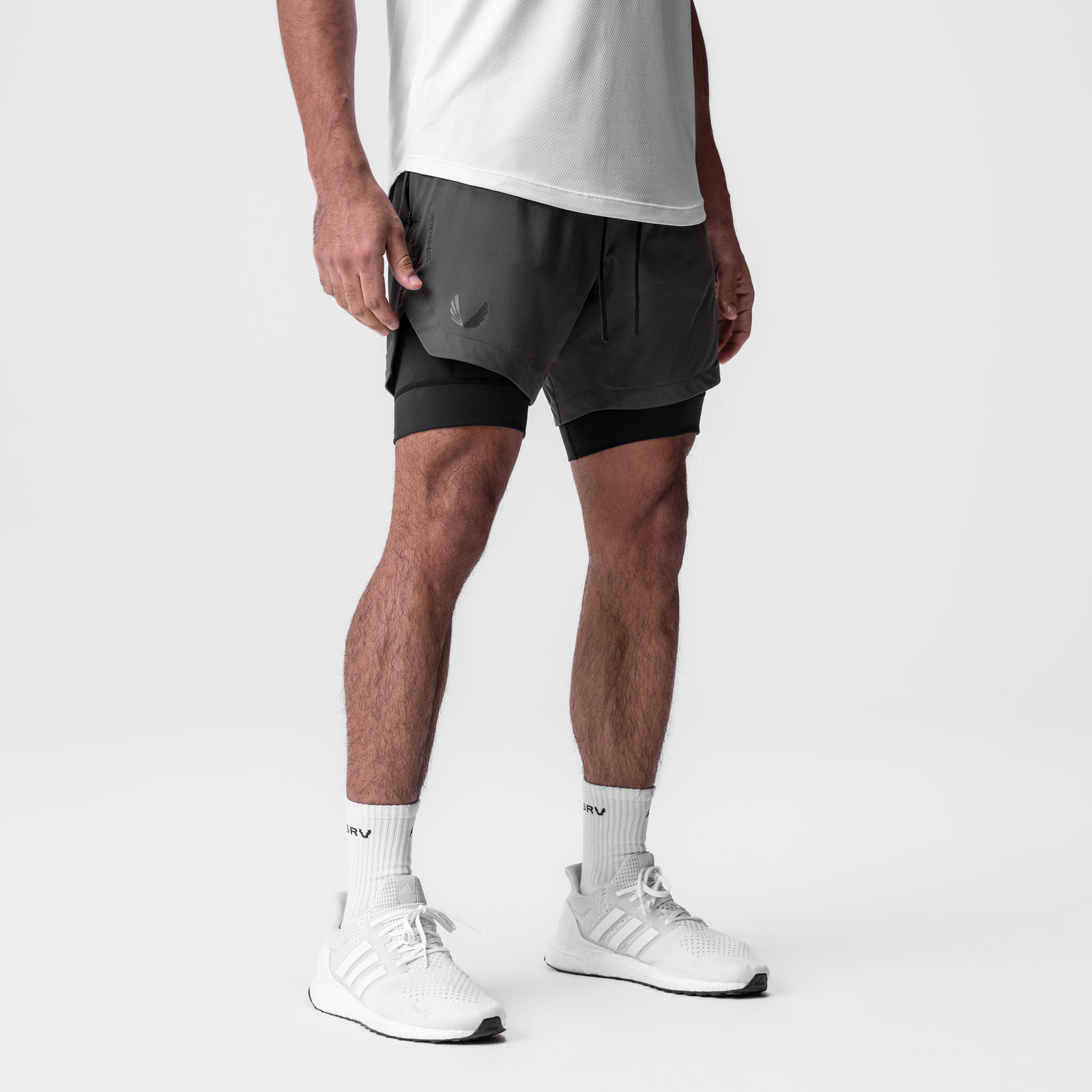 0866. Tetra-Lite® 7" Liner Short Space Grey "Wings"/Black | ASRV US