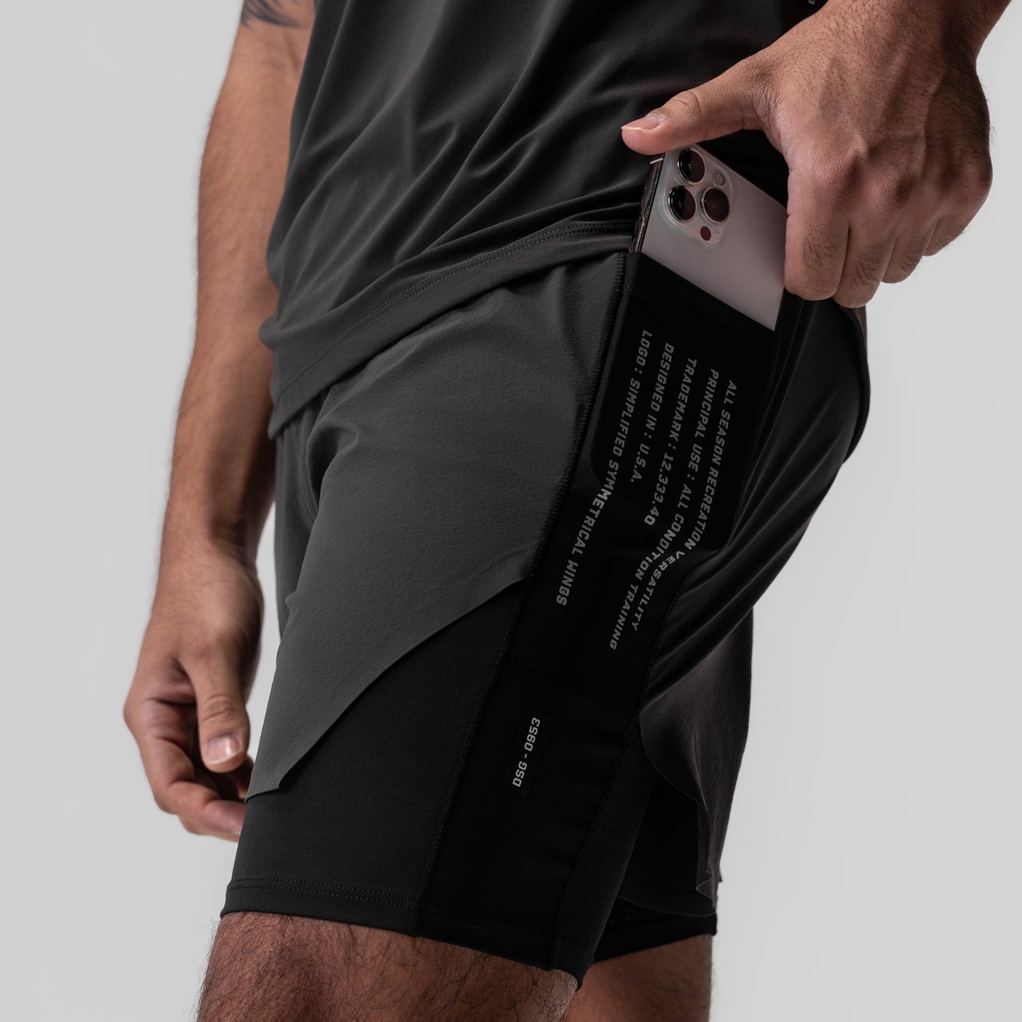 0953. Aerotex™ Hybrid Liner Short Space Grey/Black | ASRV Online