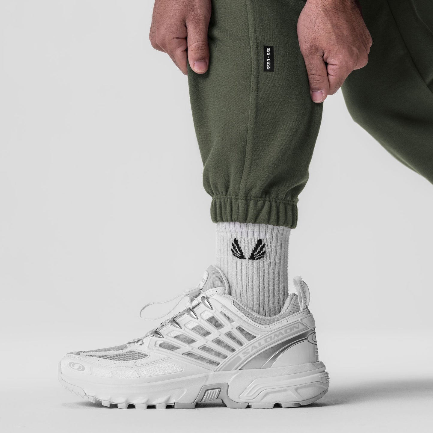 0655. Tech-Terry™ Oversized Sweats Olive "Emblem" | ASRV on sale