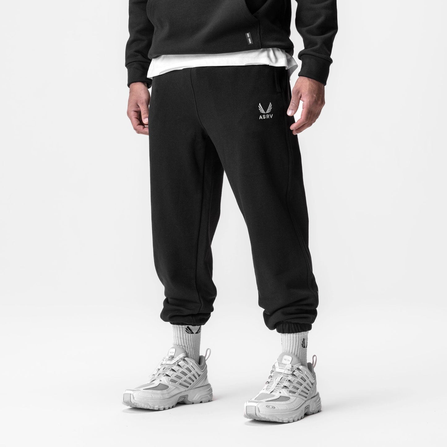 0655. Tech-Terry™ Oversized Sweats Black "Emblem" | ASRV for sale
