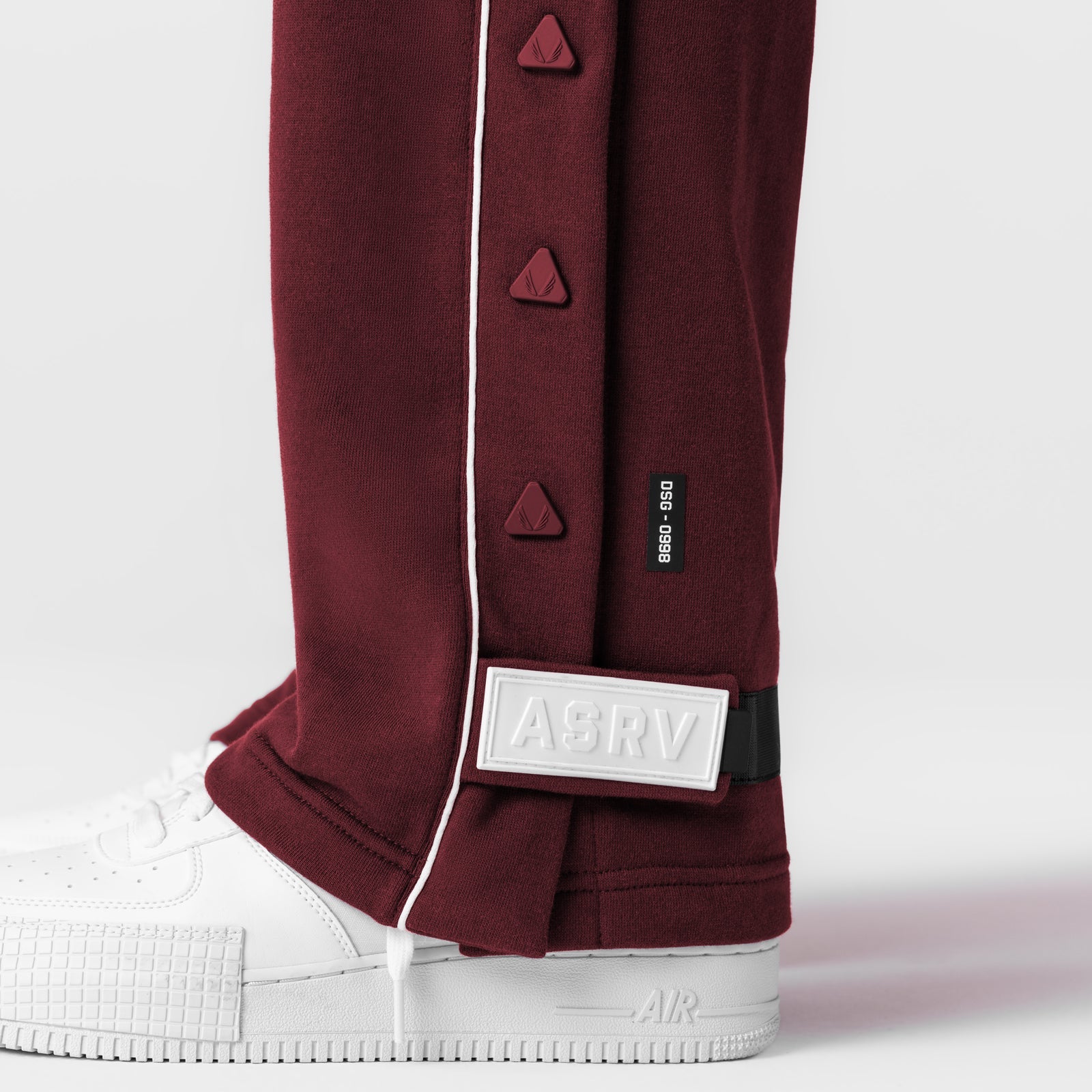 0998. Herringbone Terry Snap Button Sweats Crimson | ASRV sale