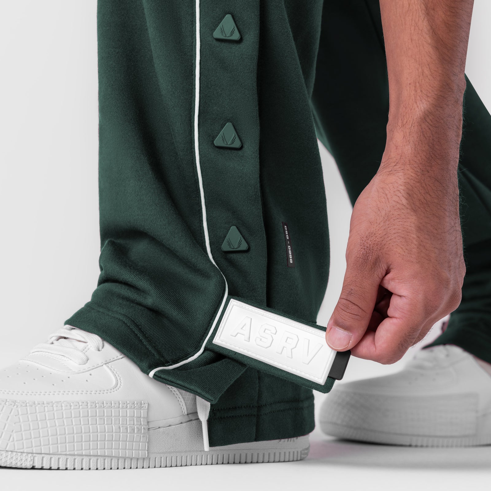 0998. Herringbone Terry Snap Button Sweats Forest Green | ASRV near me