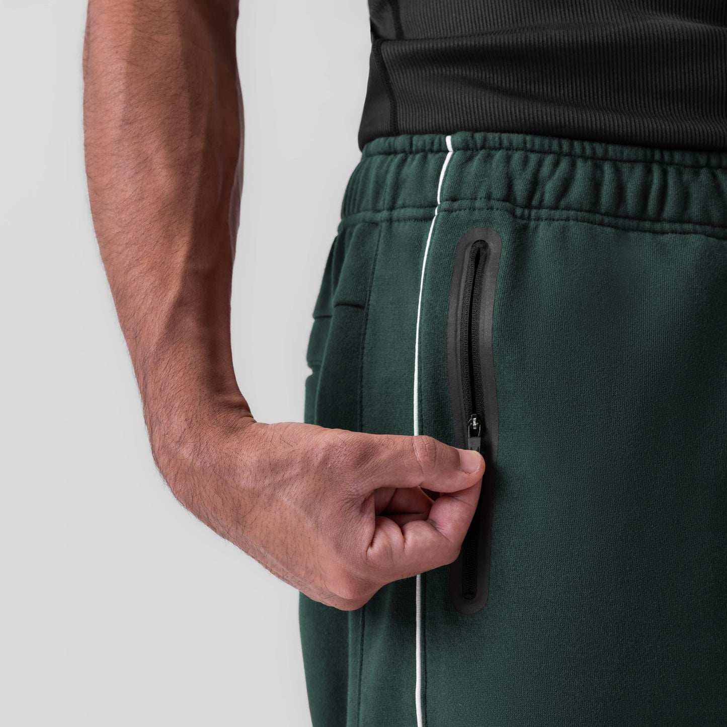 0998. Herringbone Terry Snap Button Sweats Forest Green | ASRV near me