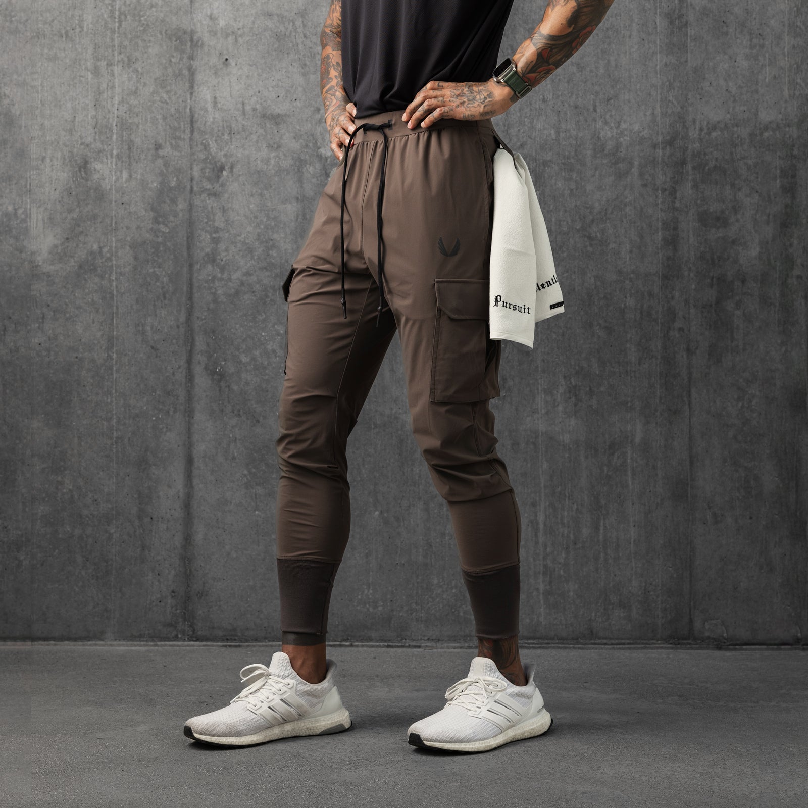 0825. Tetra-Lite® Cargo High Rib Jogger Deep Taupe | ASRV Online
