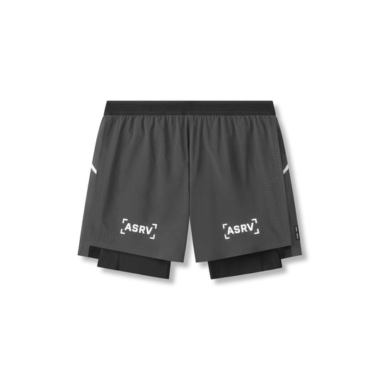 0951. Aerotex™ 4" High Split Liner Short Space Grey | ASRV on sale