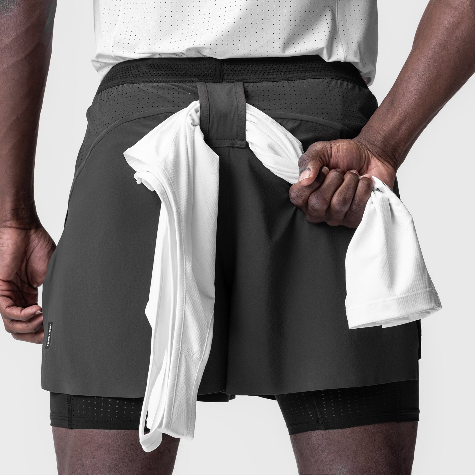 0951. Aerotex™ 4" High Split Liner Short Space Grey | ASRV on sale