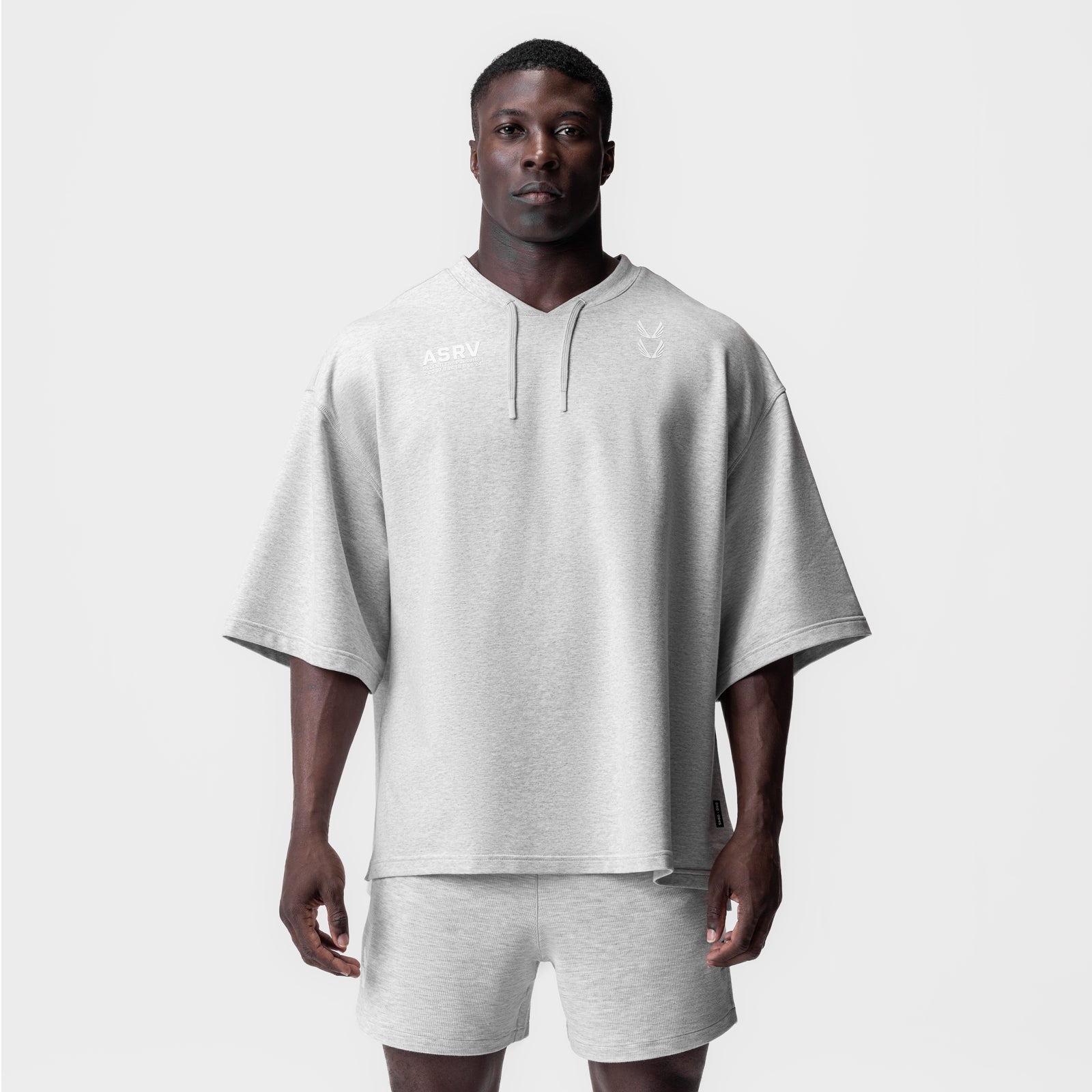 0945. Micro-Terry Warm-Up Tee Heather Grey | ASRV US
