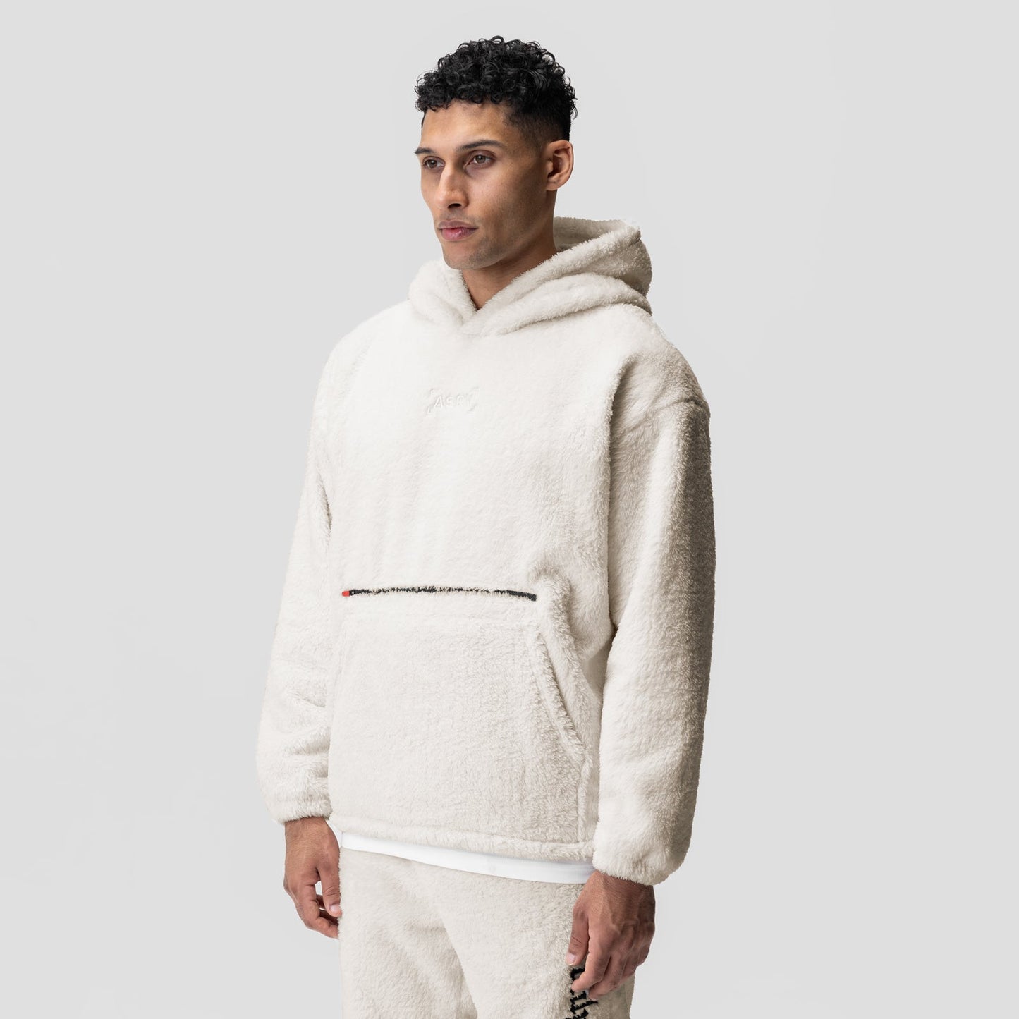 0553. Sherpa Recovery Hoodie Ivory Cream/Black "Wings" | ASRV on sale