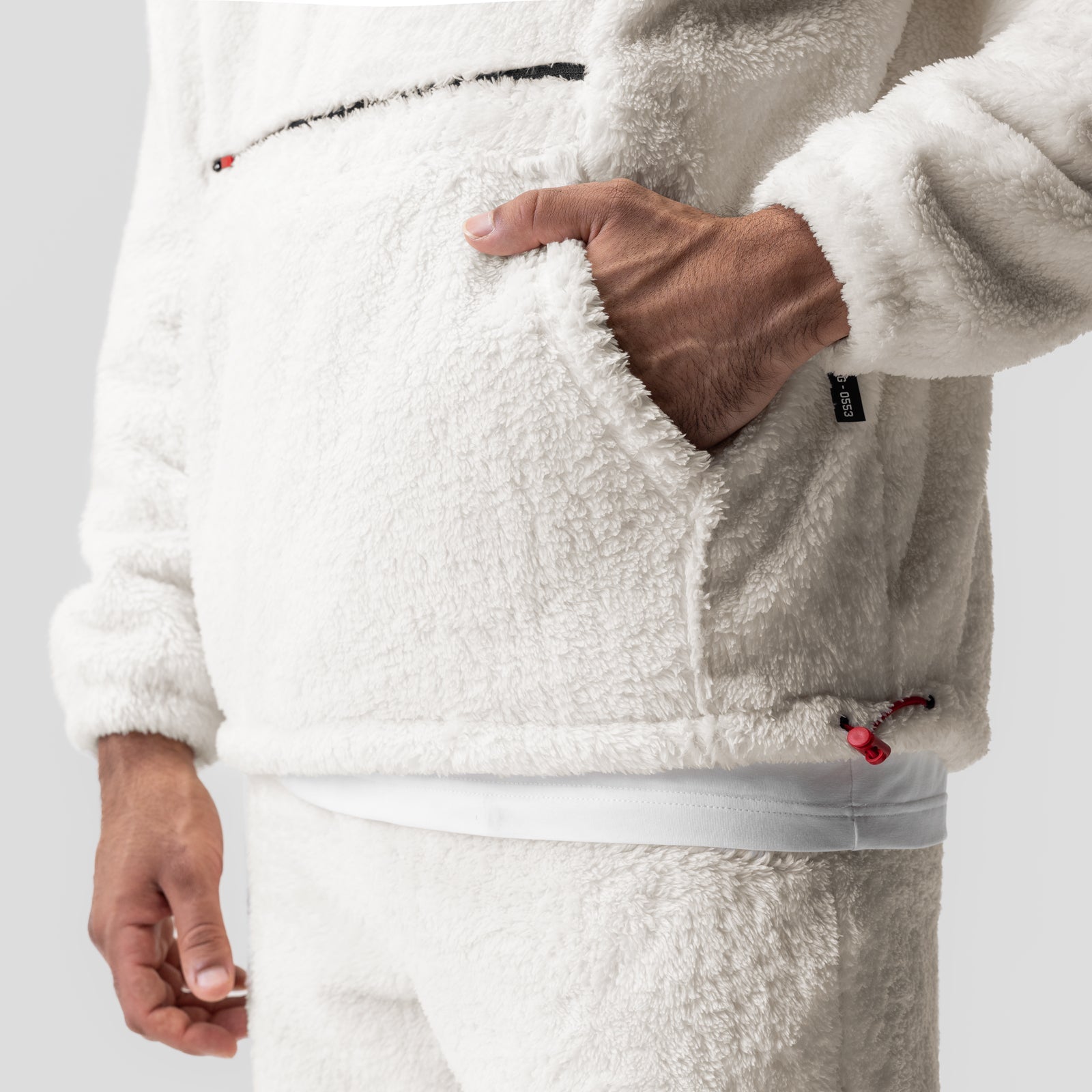 0553. Sherpa Recovery Hoodie Ivory Cream/Black "Wings" | ASRV on sale
