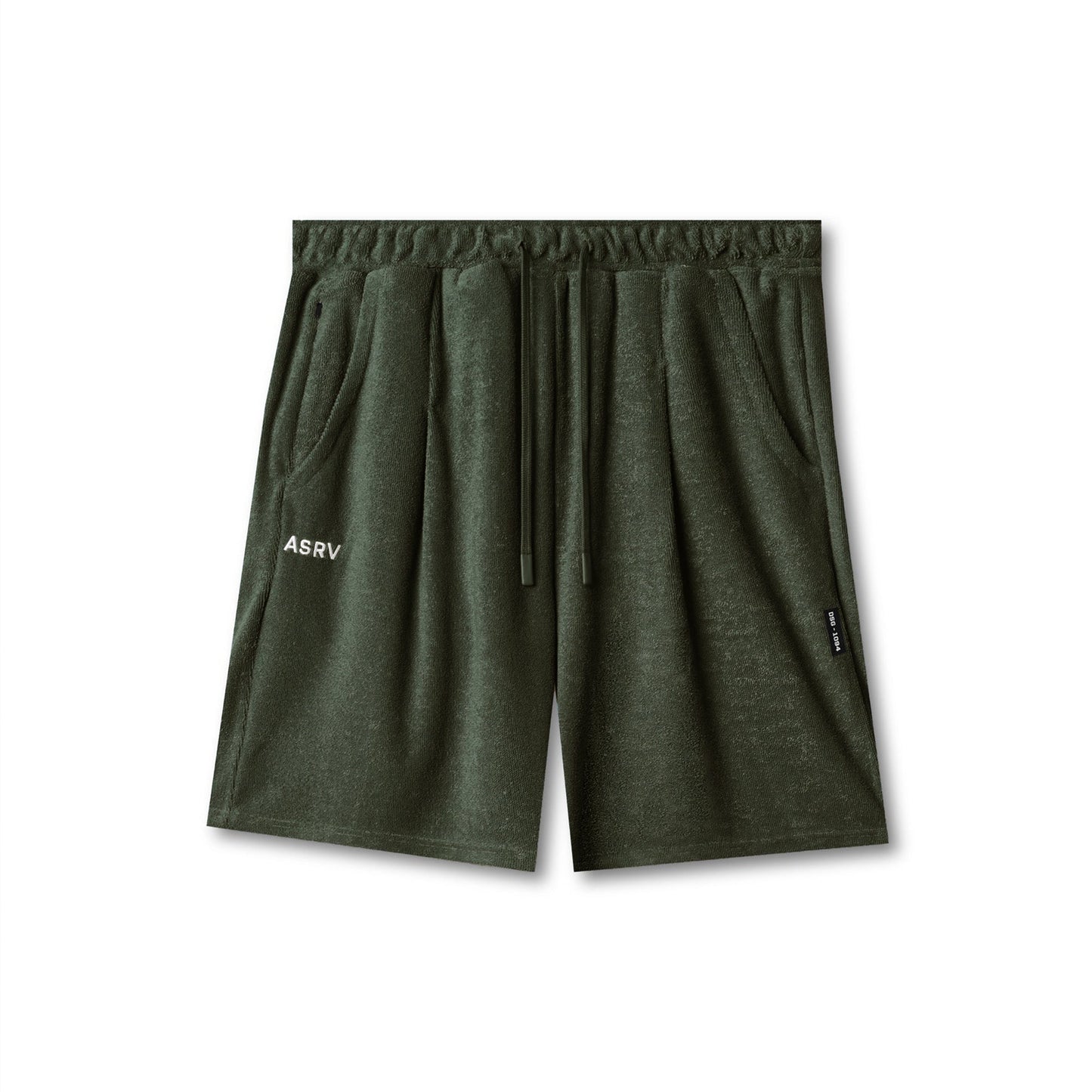 1094. Towel Terry Relaxed Short Olive | ASRV Discount
