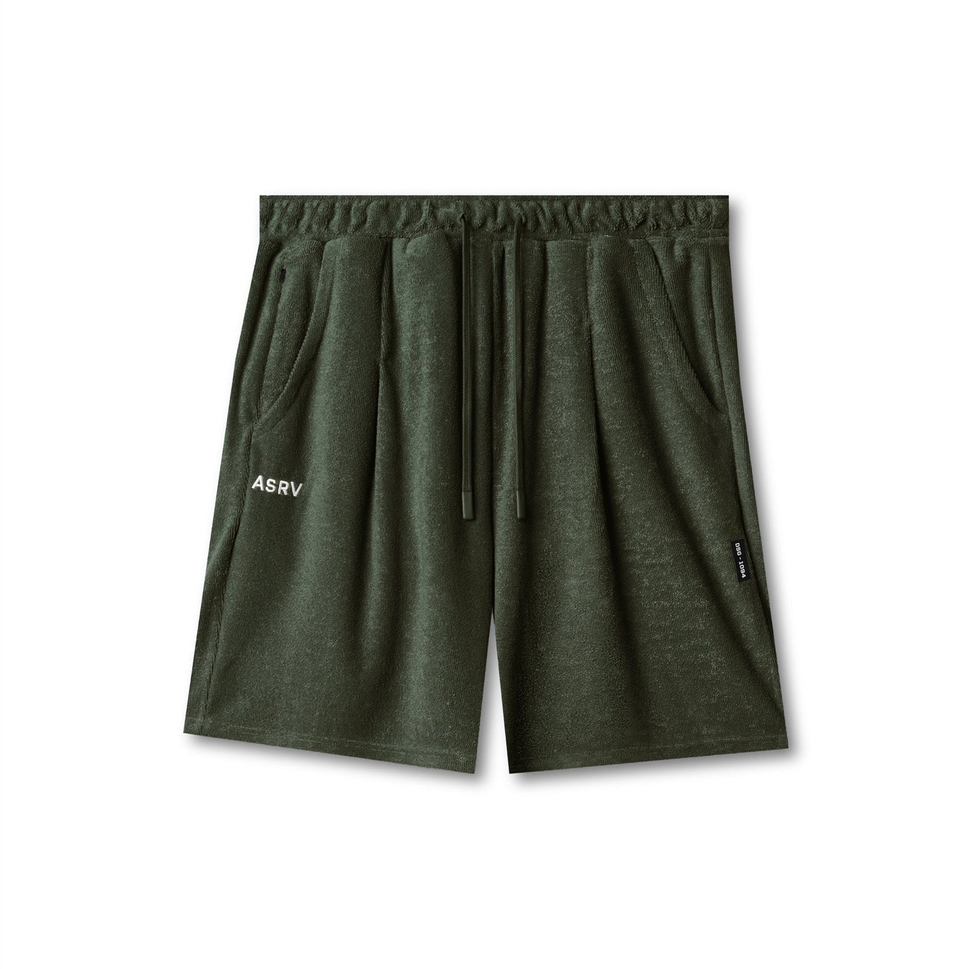 1094. Towel Terry Relaxed Short Olive | ASRV Discount