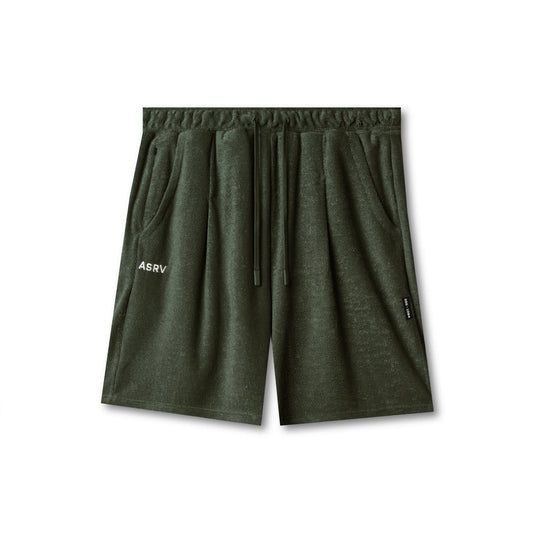 1094. Towel Terry Relaxed Short Olive | ASRV Discount