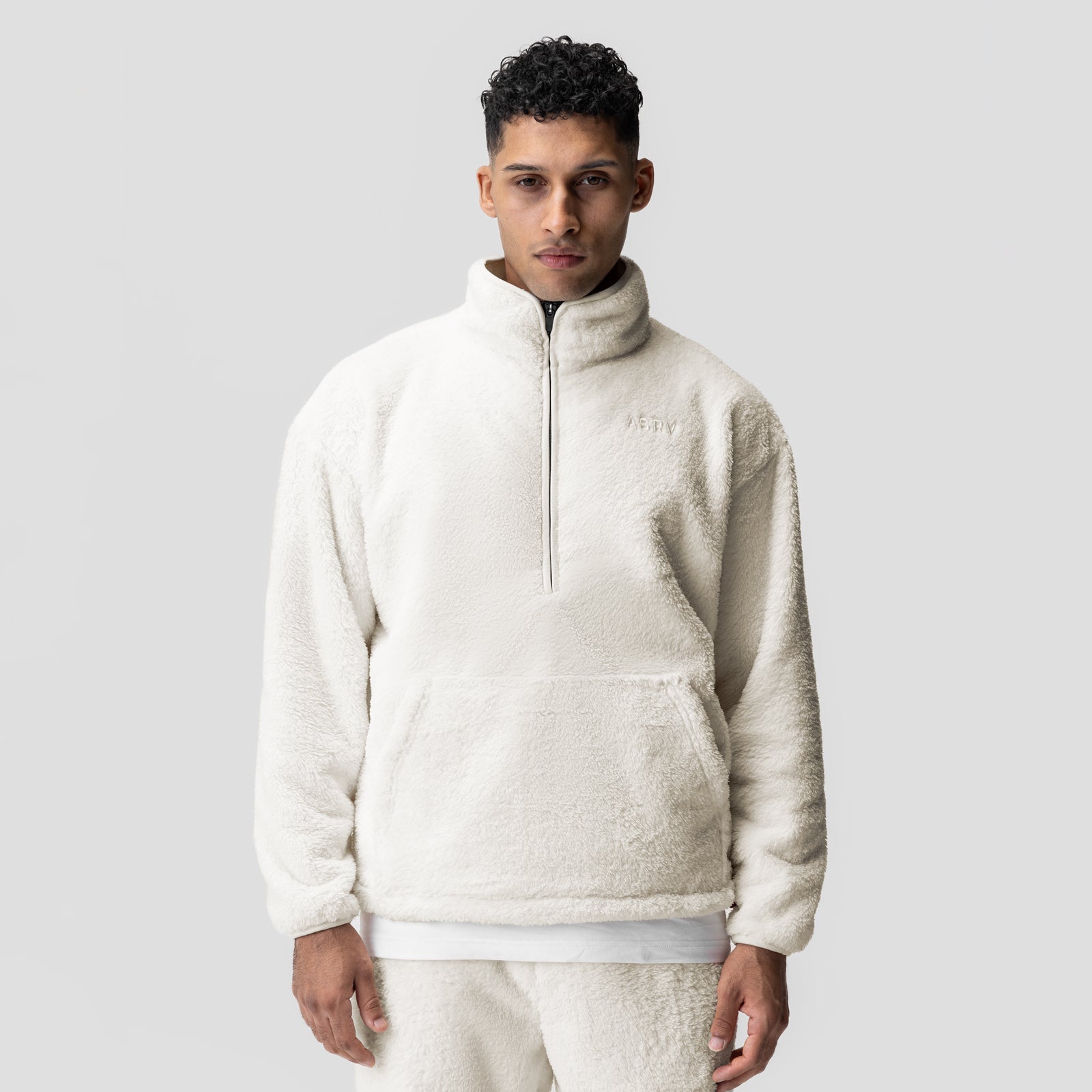 1006. Sherpa Recovery 1/2 Zip Ivory Cream/Black | ASRV discount