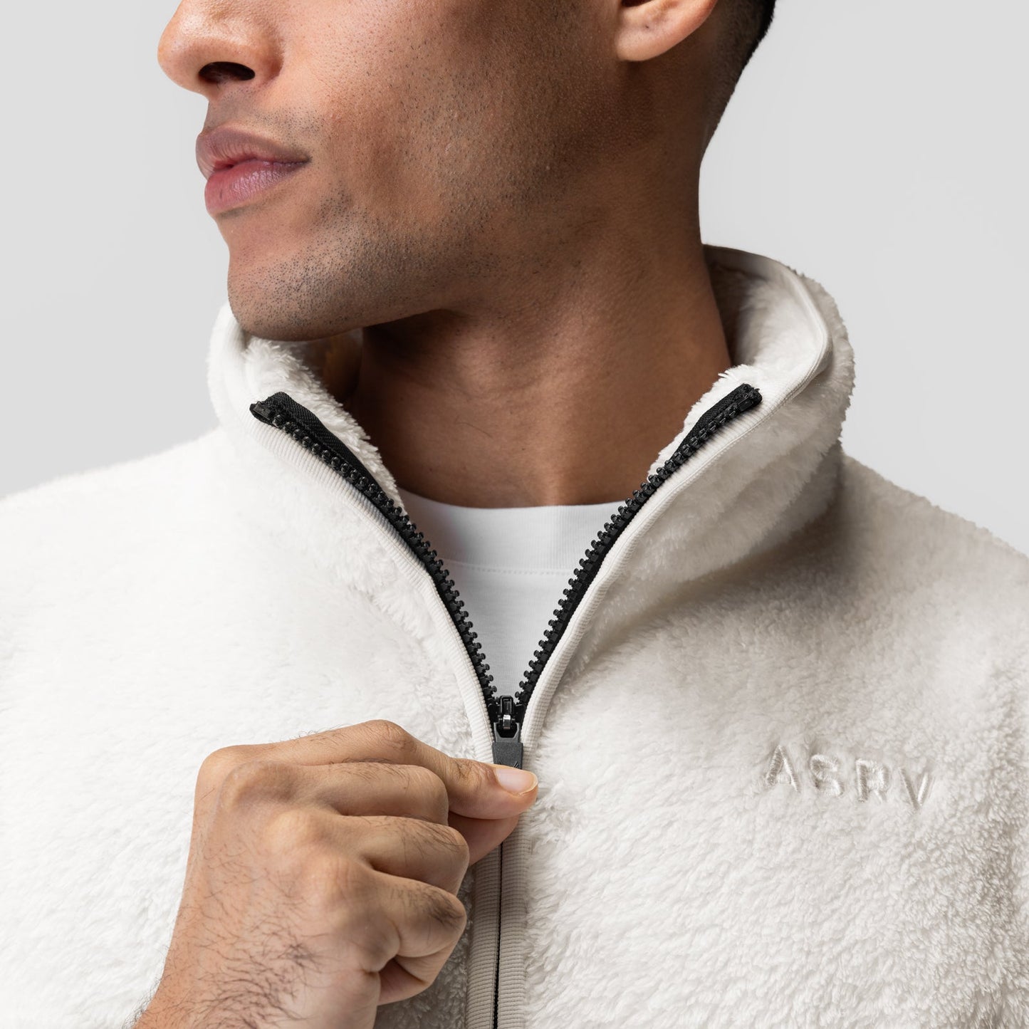 1006. Sherpa Recovery 1/2 Zip Ivory Cream/Black | ASRV discount