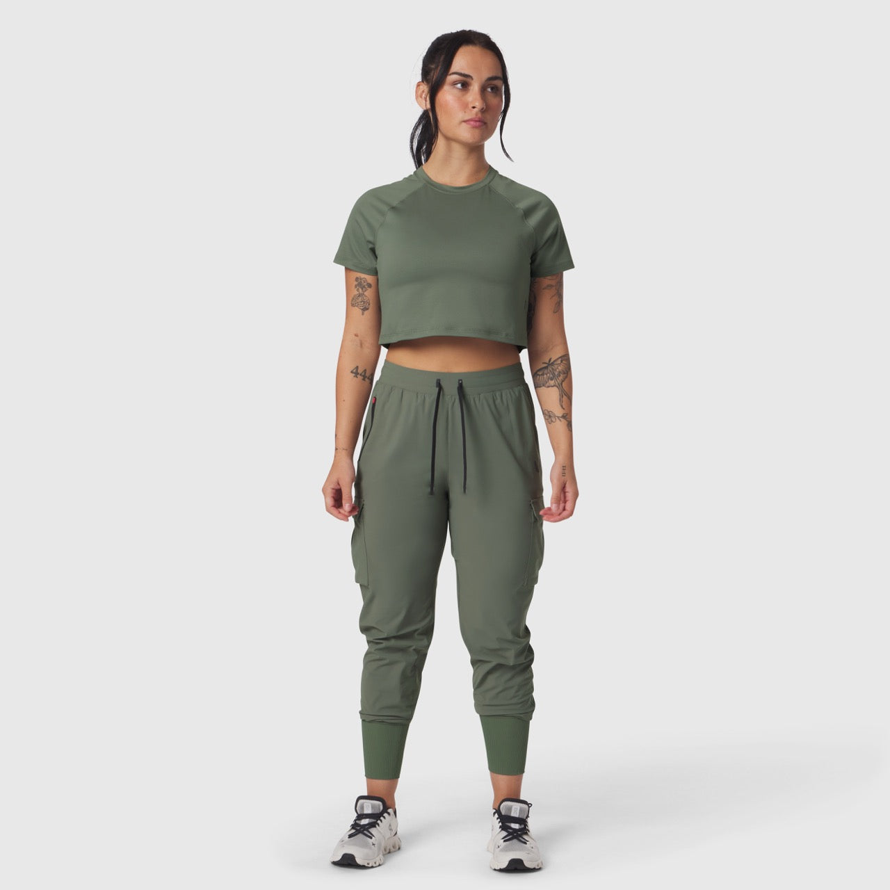 W018. AeroSilver® Cropped Tee Sage | ASRV US