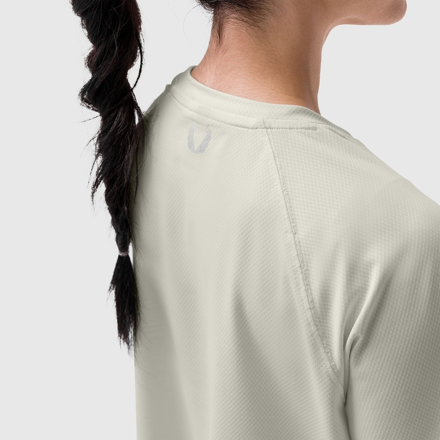 W018. AeroSilver® Cropped Tee Ivory Cream | ASRV on sale