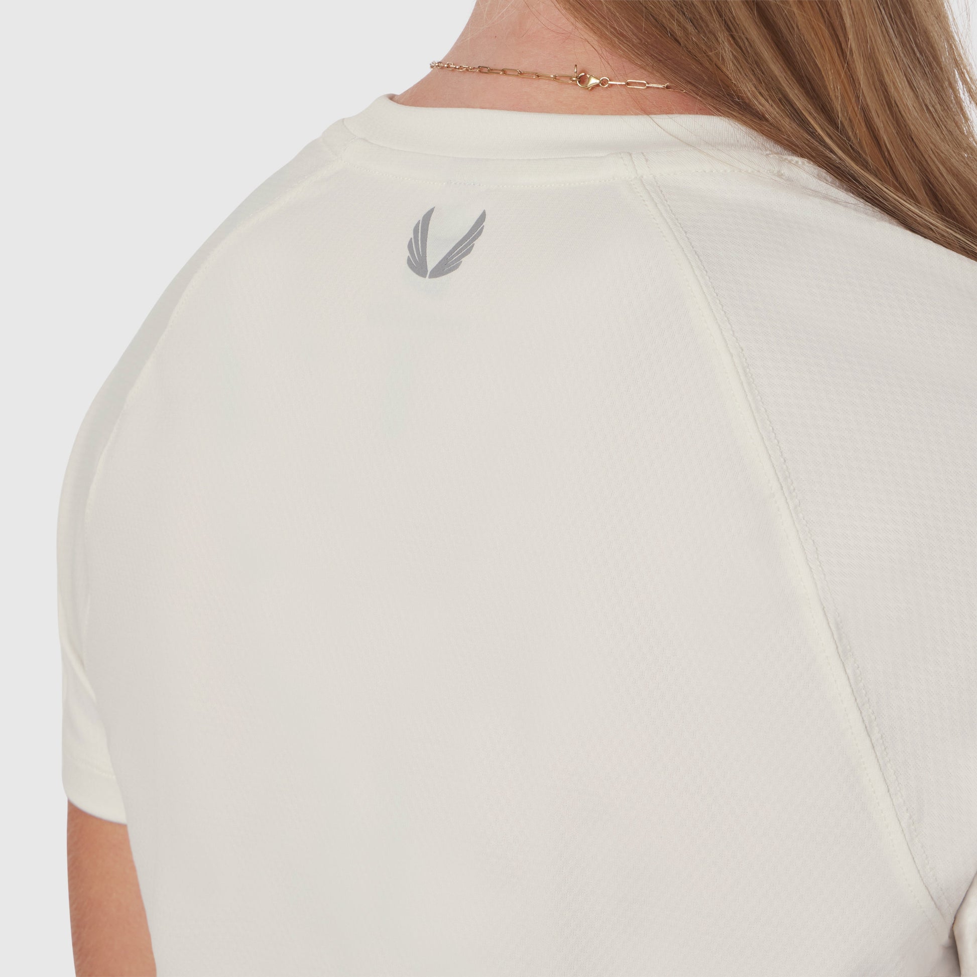 W018. AeroSilver® Cropped Tee Ivory Cream | ASRV on sale