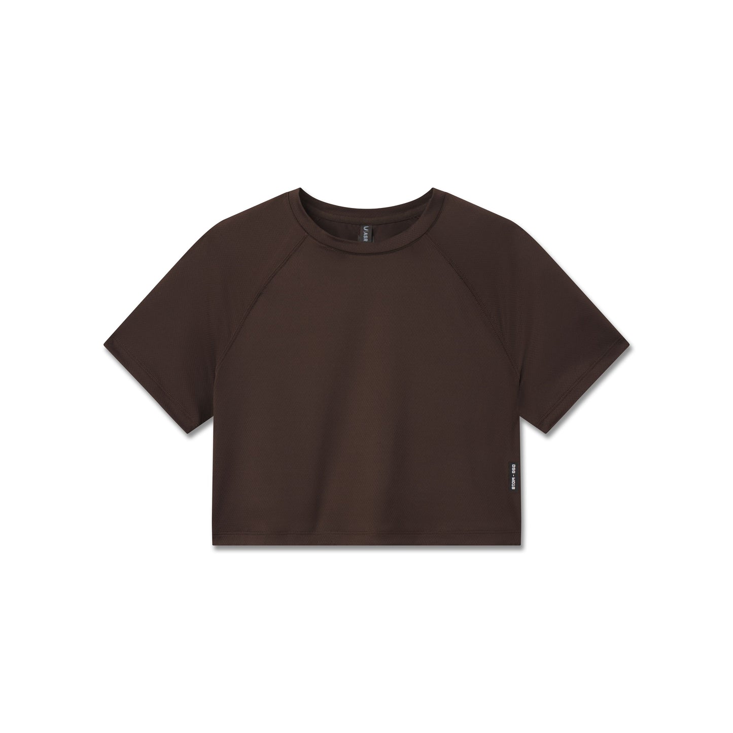 W018. AeroSilver® Cropped Tee Dark Earth | ASRV for sale