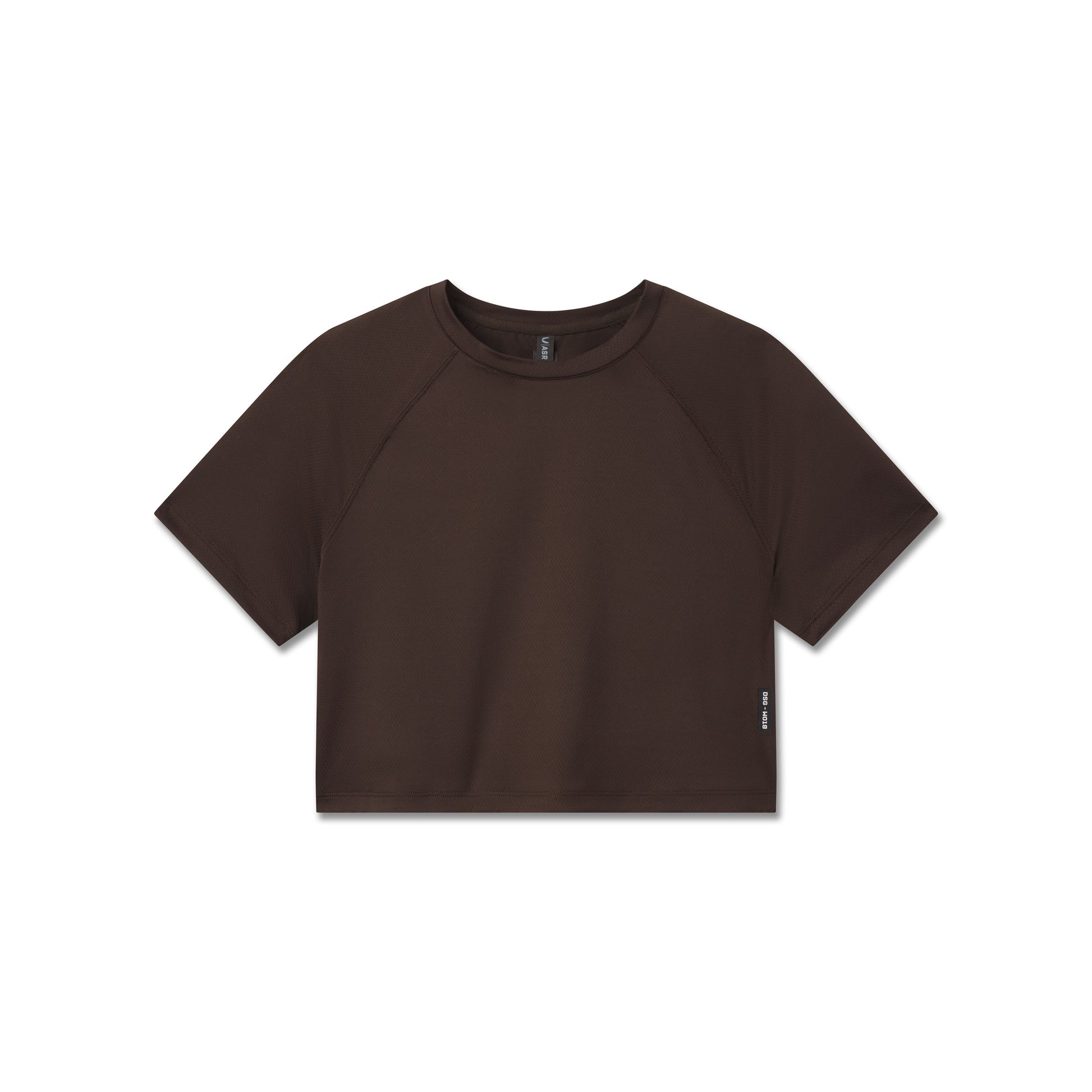 W018. AeroSilver® Cropped Tee Dark Earth | ASRV for sale