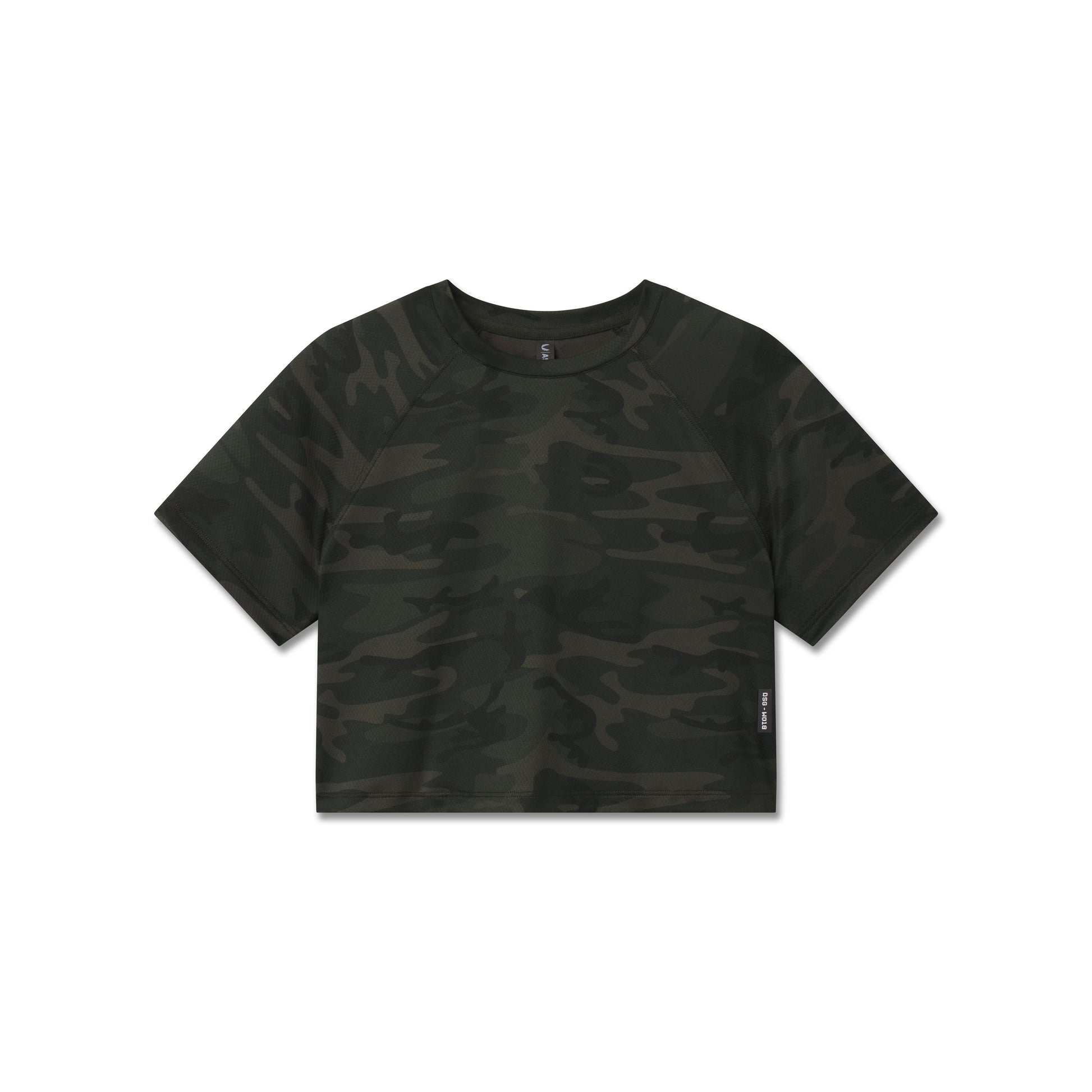 W018. AeroSilver® Cropped Tee Dark Camo | ASRV discount