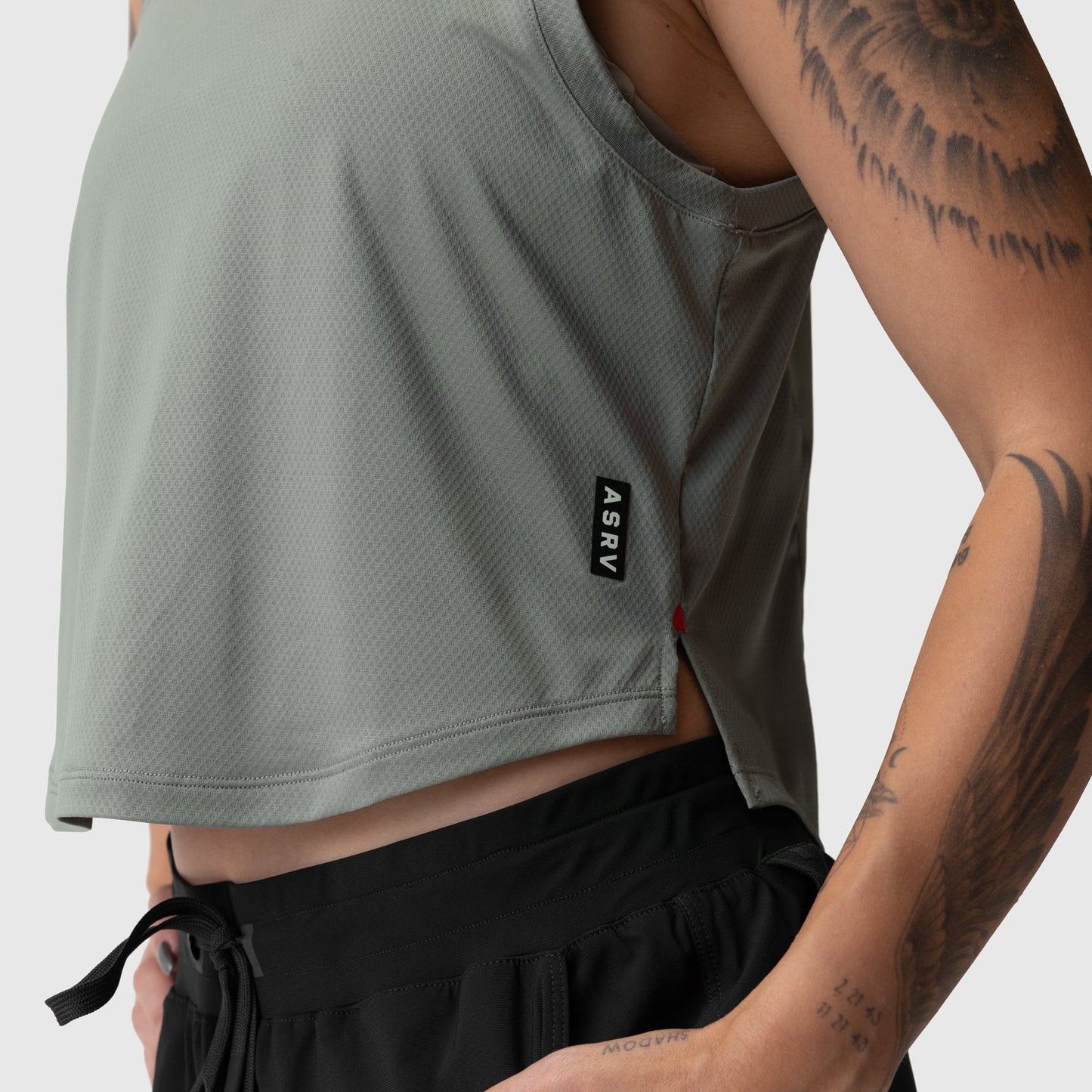 ASRV x Equinox AeroSilver® Cropped Training Tank Sage | ASRV Discount