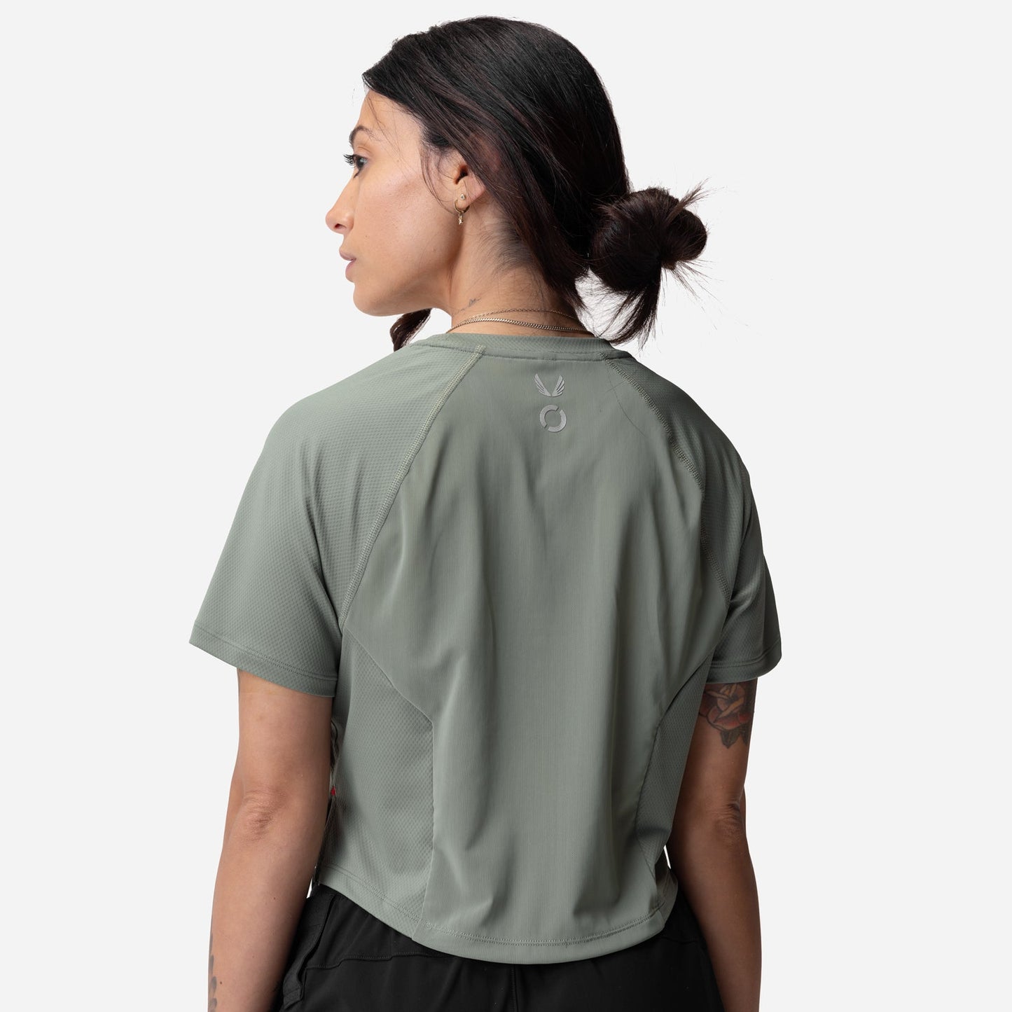 ASRV x Equinox AeroSilver® Cropped Training Tee Sage | ASRV near me