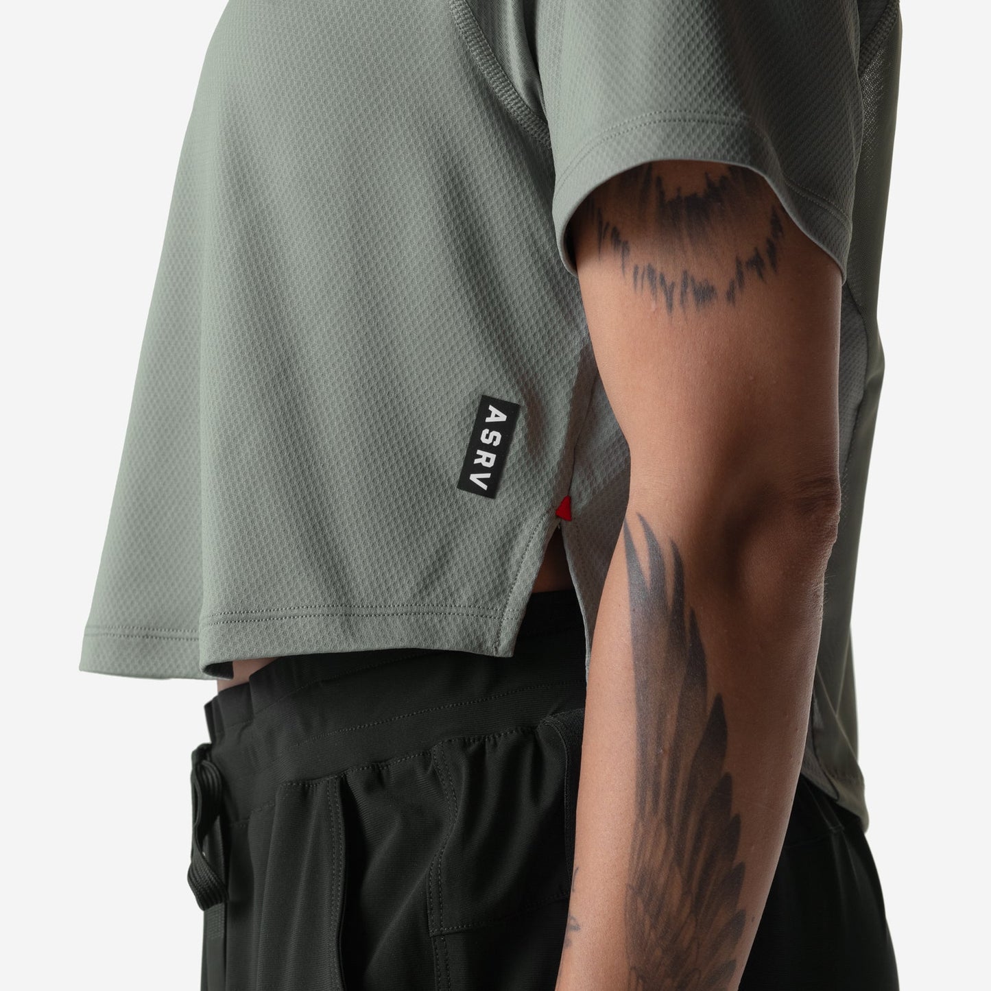 ASRV x Equinox AeroSilver® Cropped Training Tee Sage | ASRV near me