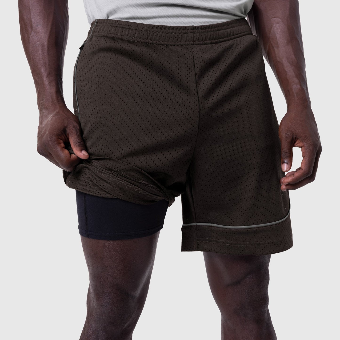 1118. Ion-Mesh™ Modal Liner Short Dark Earth | ASRV for sale