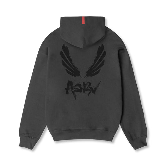 0874. Tech-Terry™ Zip Pocket Hoodie Space Grey/Black "Brush Wings/AS | ASRV discount