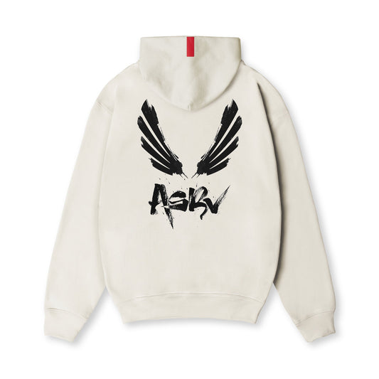 0874. Tech-Terry™ Zip Pocket Hoodie Stone "Brush Wings/ASRV" | ASRV Online