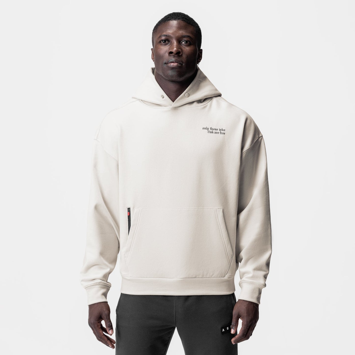 0874. Tech-Terry™ Zip Pocket Hoodie Stone "Brush Wings/ASRV" | ASRV Online