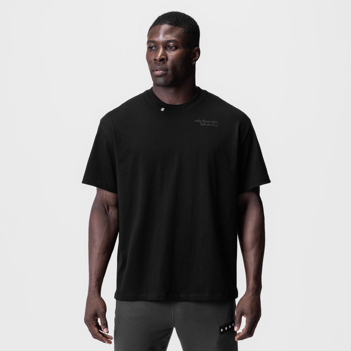 0797. Tech Essential™ Relaxed Tee Black/Black "Brush Wings/ASRV" | ASRV US